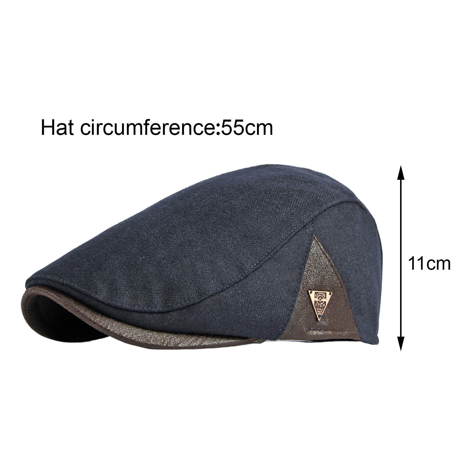 Painter Hat Breathable Herringbone Driving Cap for Driving Camping Traveling Blue