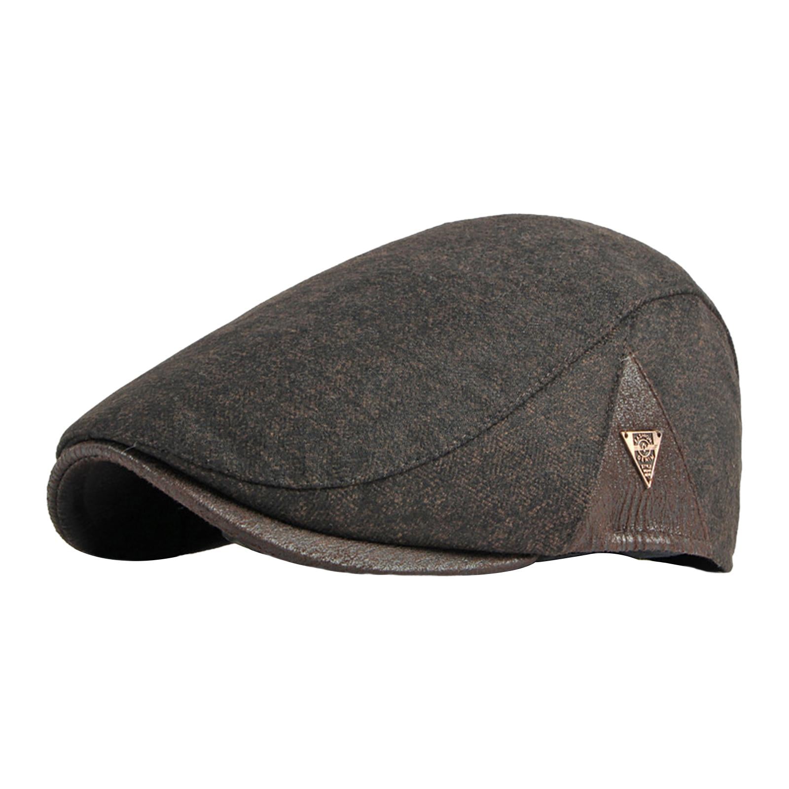 Painter Hat Breathable Herringbone Driving Cap for Driving Camping Traveling Coffee