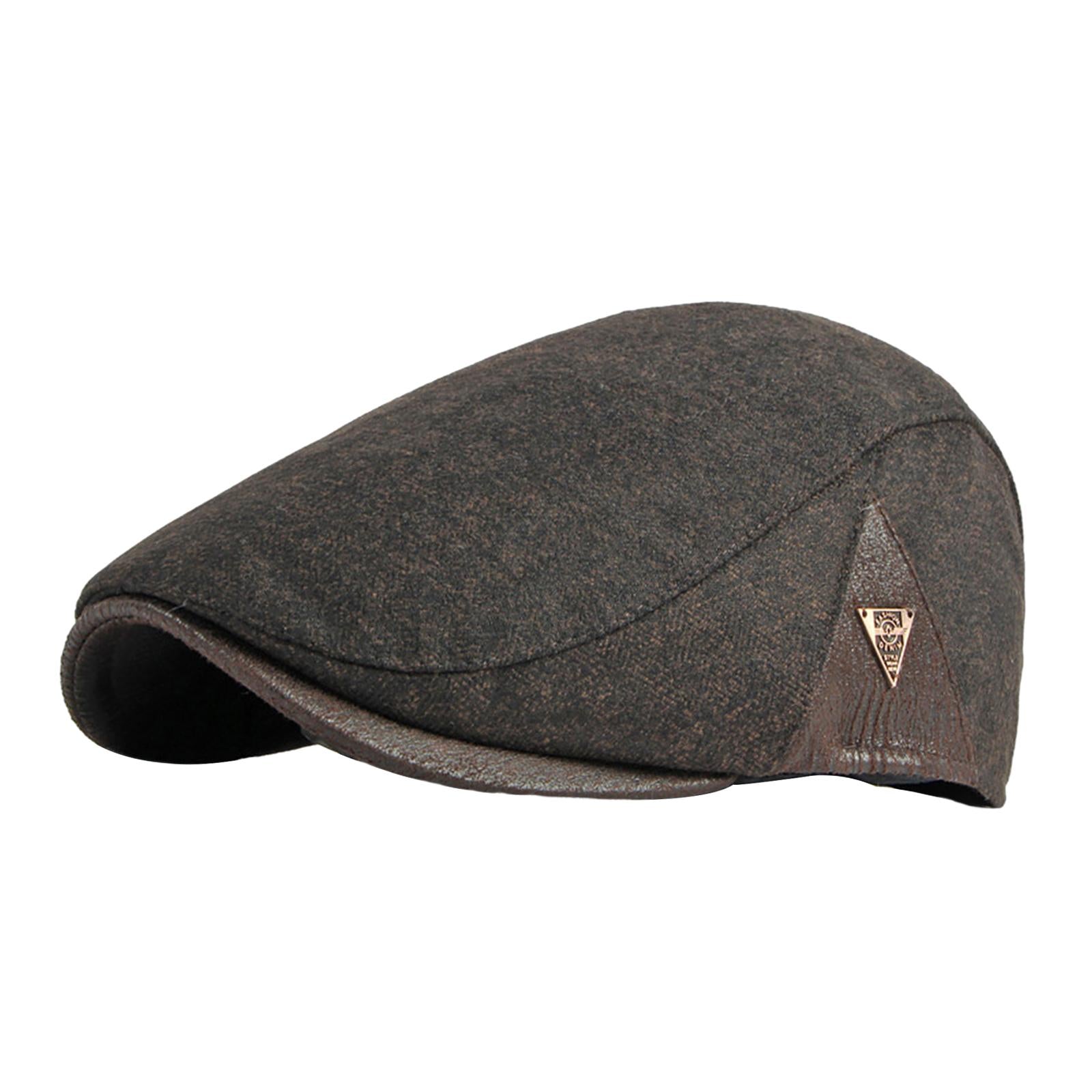 Painter Hat Breathable Herringbone Driving Cap for Driving Camping Traveling Coffee