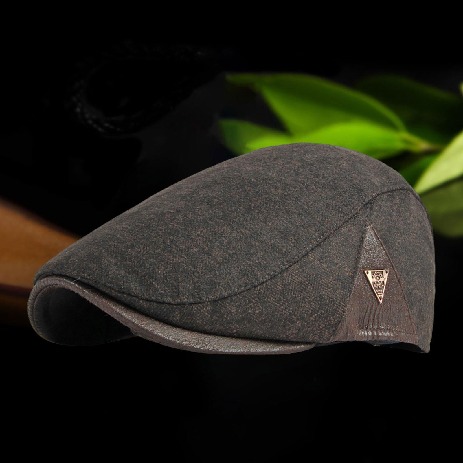 Painter Hat Breathable Herringbone Driving Cap for Driving Camping Traveling Coffee