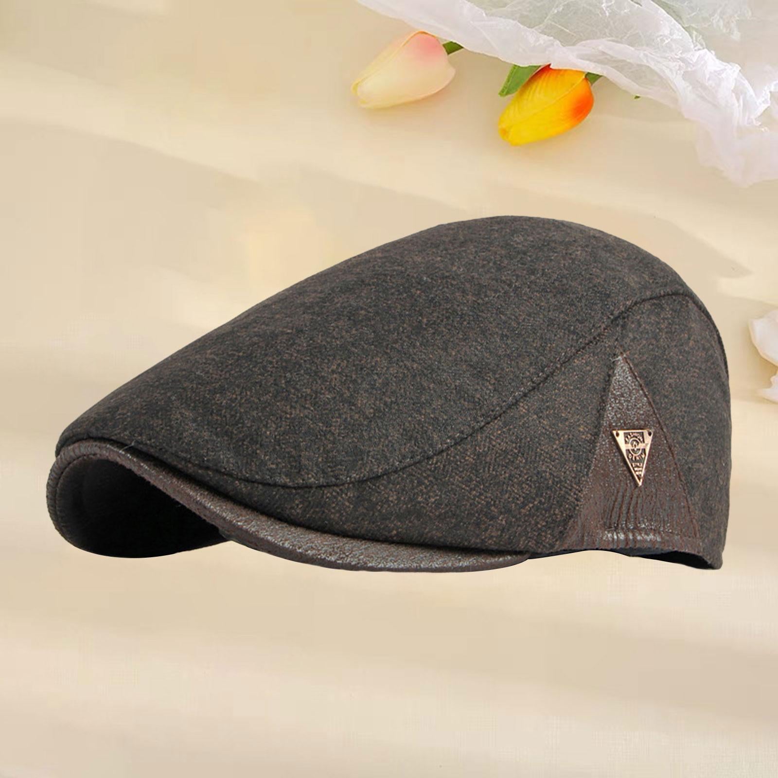 Painter Hat Breathable Herringbone Driving Cap for Driving Camping Traveling Coffee