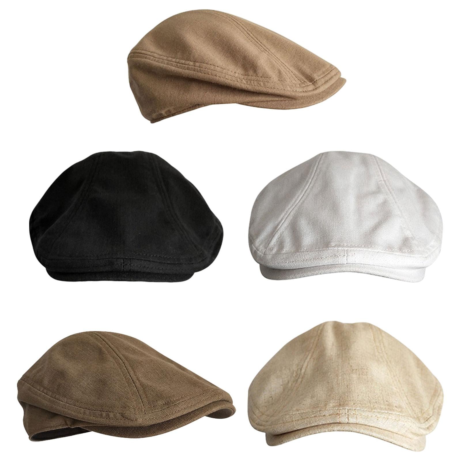 Autumn Winter Berets Hats Casual Octagonal Flat Hat for Autumn Spring Khaki