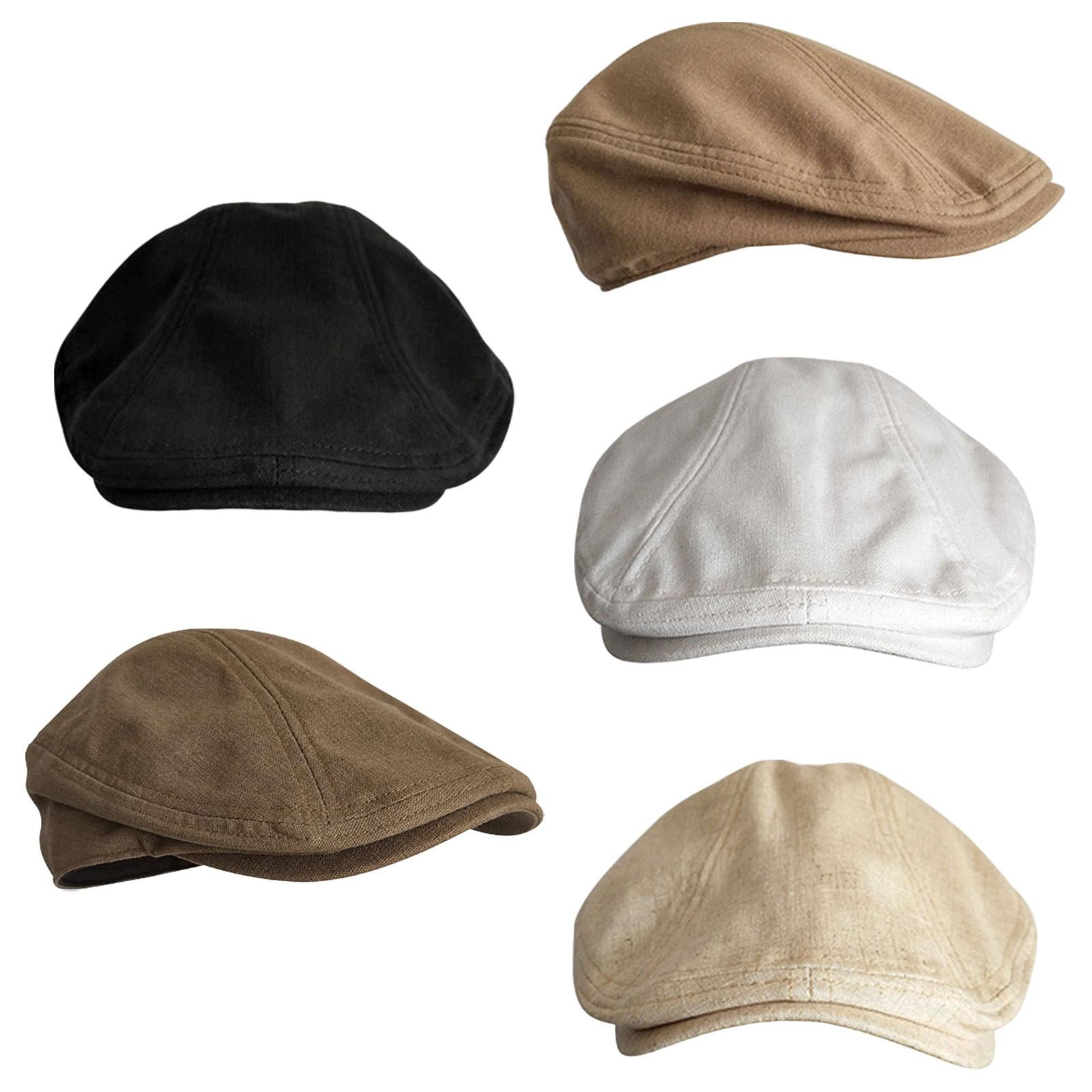 Autumn Winter Berets Hats Casual Octagonal Flat Hat for Autumn Spring Khaki