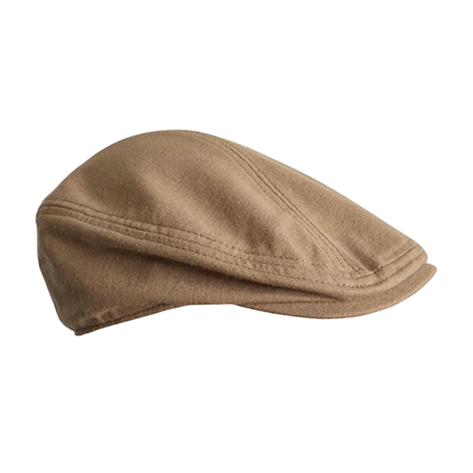 Autumn Winter Berets Hats Casual Octagonal Flat Hat for Autumn Spring Khaki