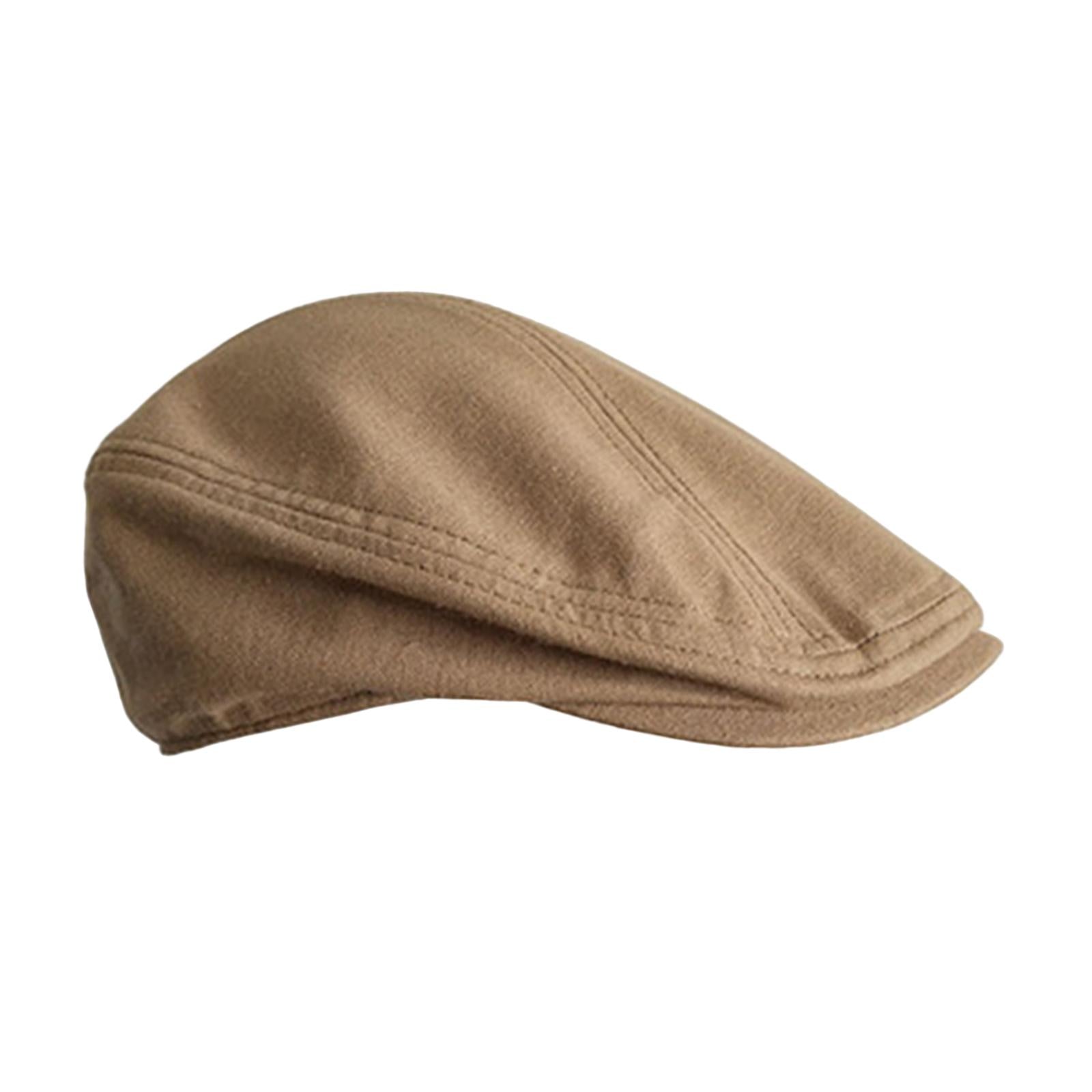 Autumn Winter Berets Hats Casual Octagonal Flat Hat for Autumn Spring Khaki