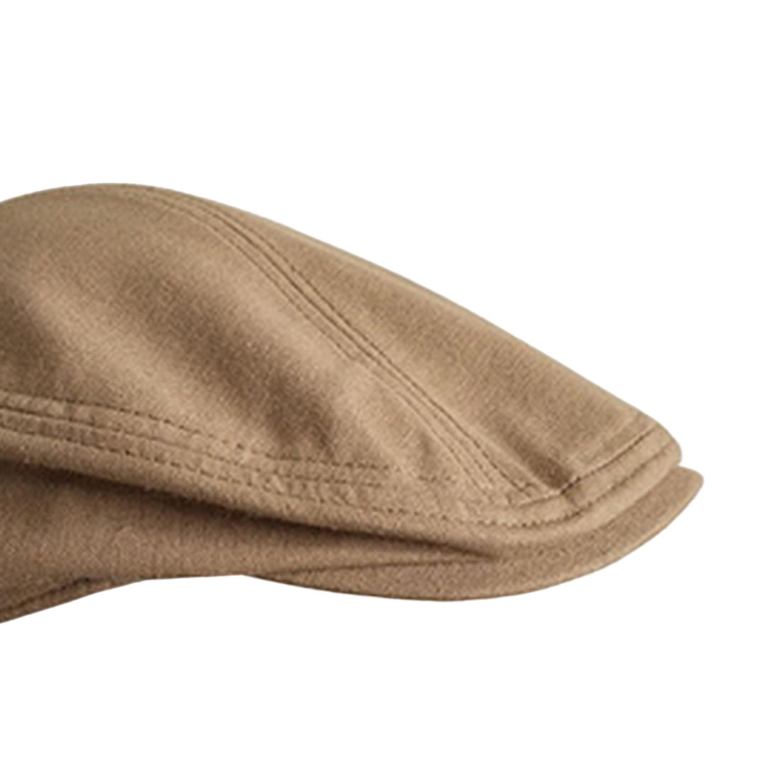 Autumn Winter Berets Hats Casual Octagonal Flat Hat for Autumn Spring Khaki