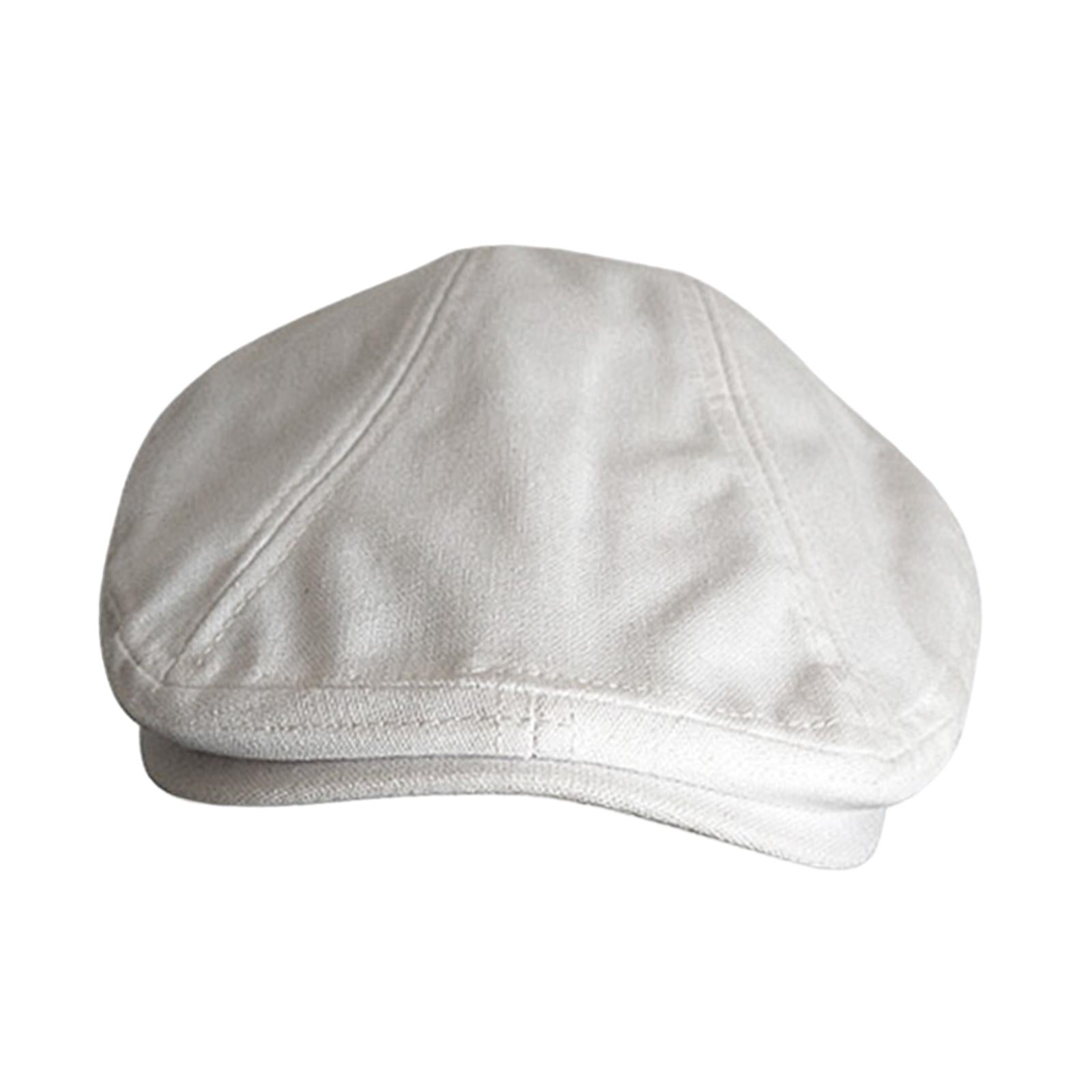 Autumn Winter Berets Hats Casual Octagonal Flat Hat for Autumn Spring White