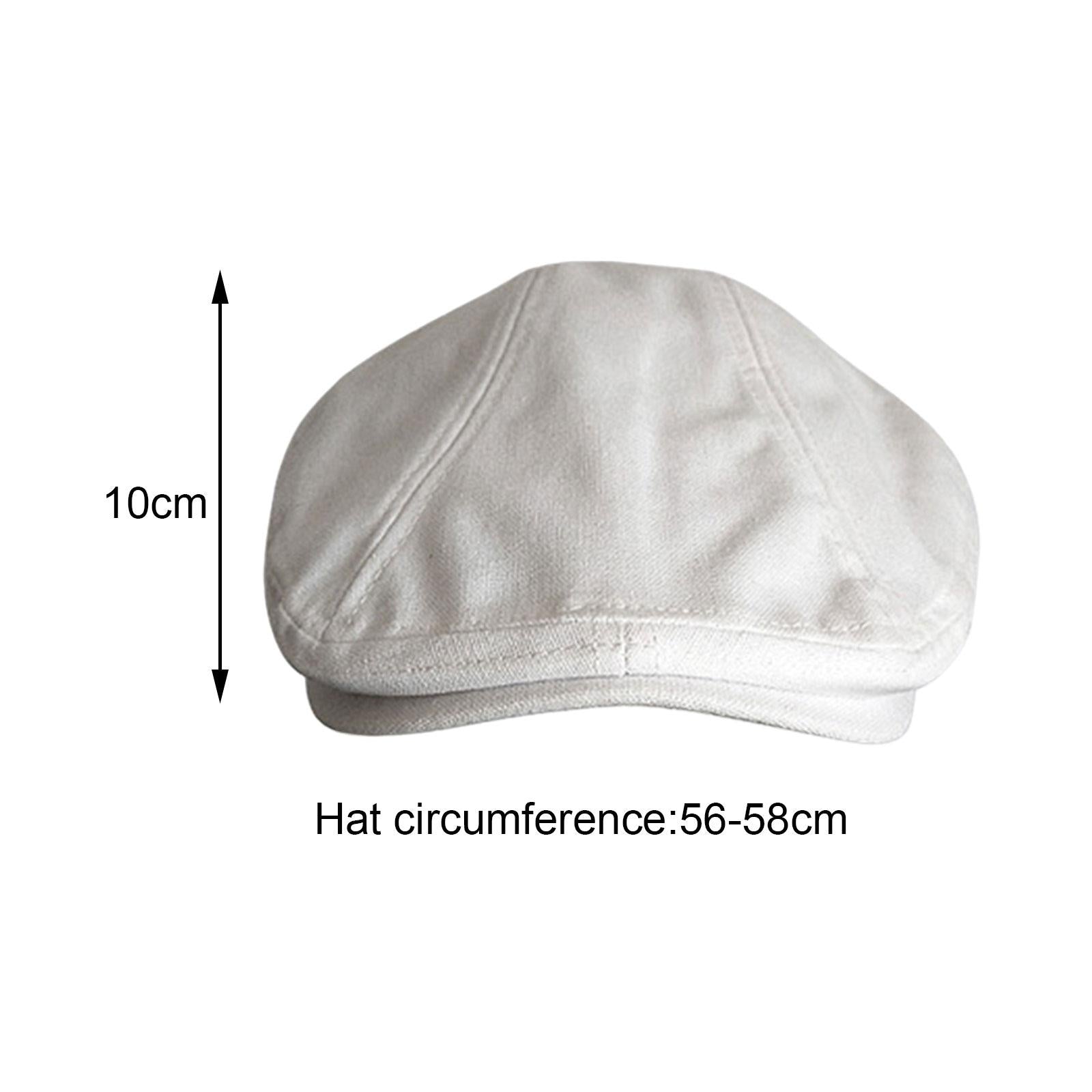 Autumn Winter Berets Hats Casual Octagonal Flat Hat for Autumn Spring White