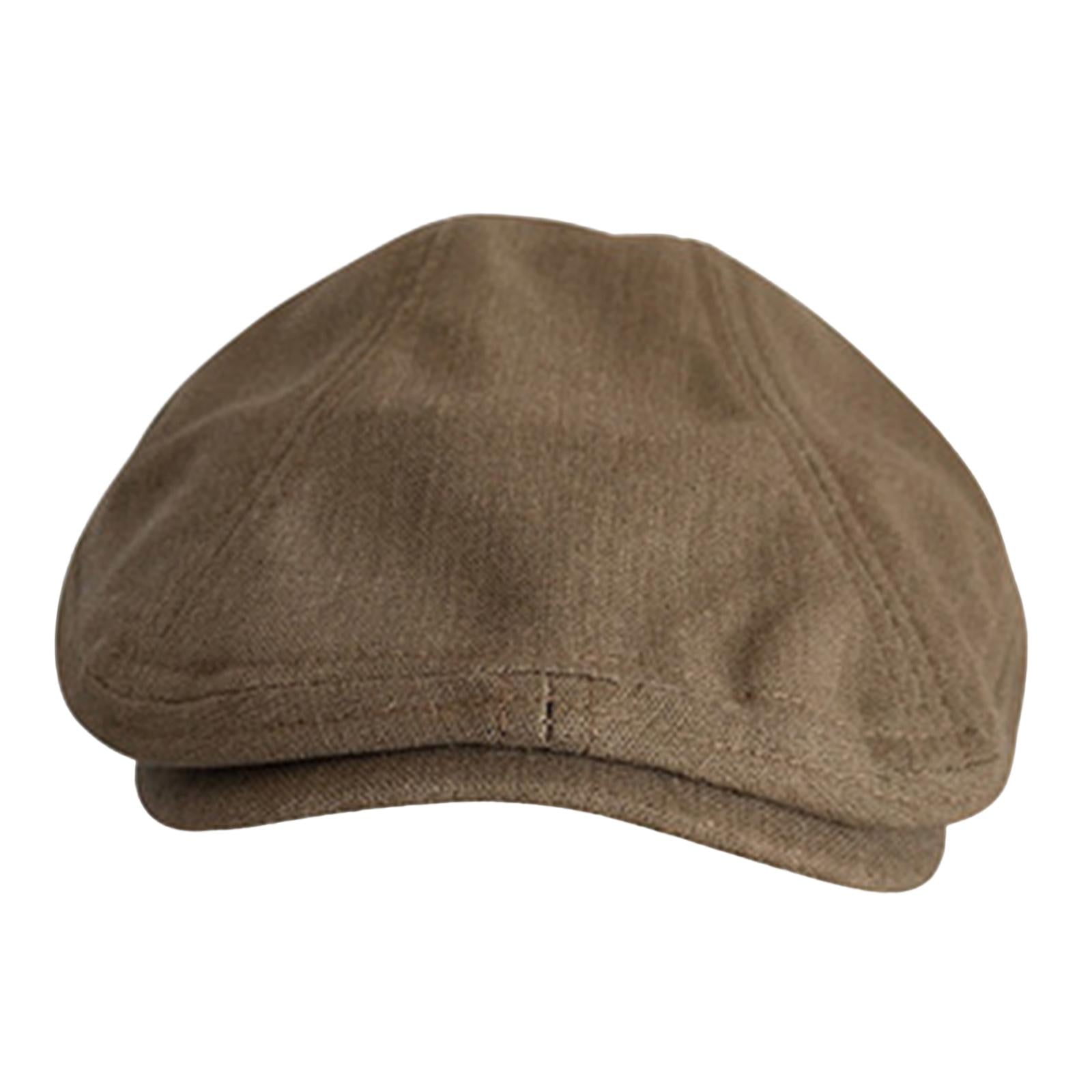 Autumn Winter Berets Hats Casual Octagonal Flat Hat for Autumn Spring Coffee