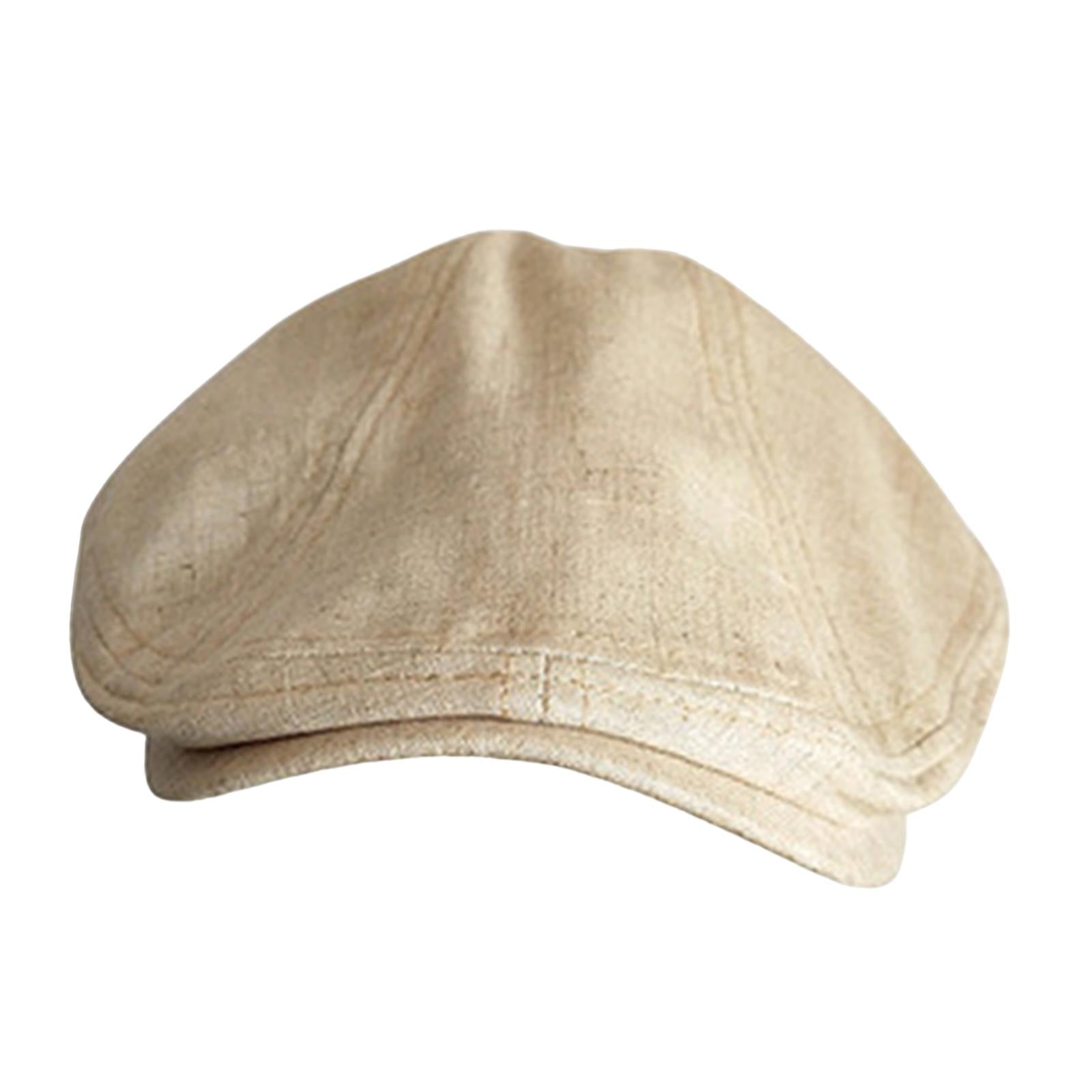 Autumn Winter Berets Hats Casual Octagonal Flat Hat for Autumn Spring Beige