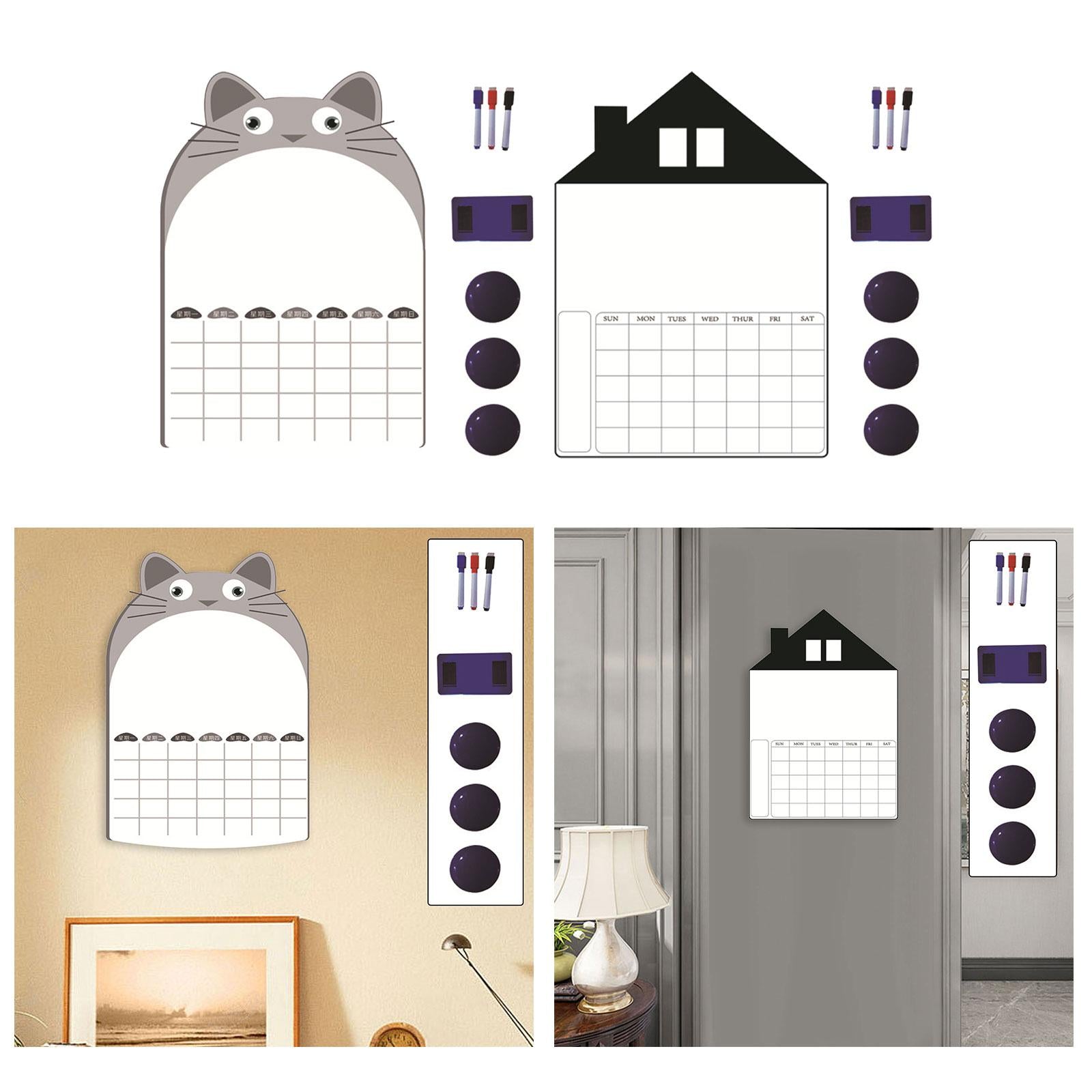 Magnetic Weekly Planner Fitments Daily Organizer for Study Home Refrigerator A