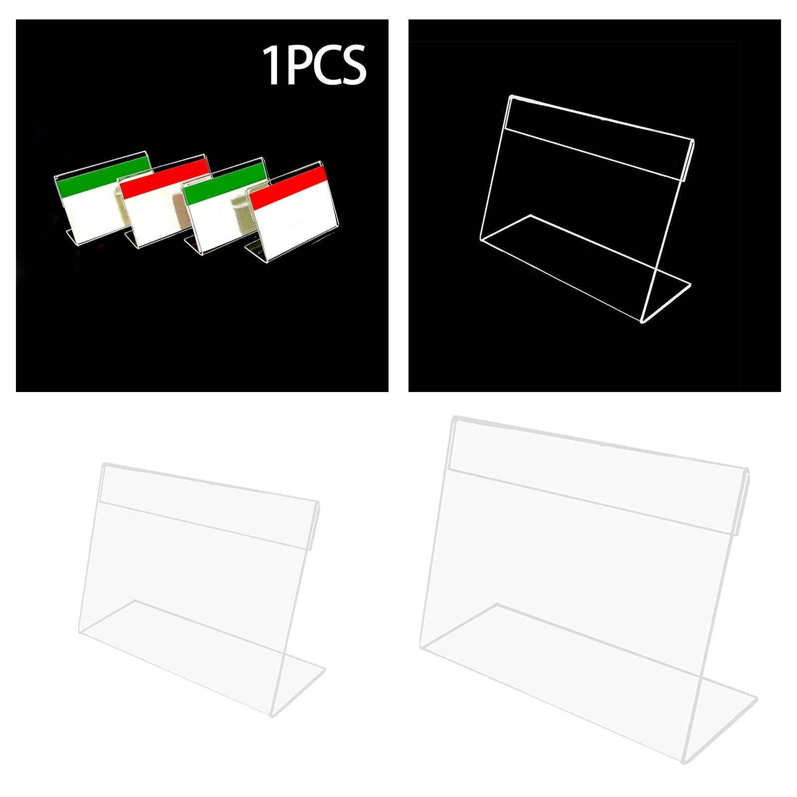 Mini Sign Display Holder Clear Desktop for Reception Office Party Decoration  2cmx4cm