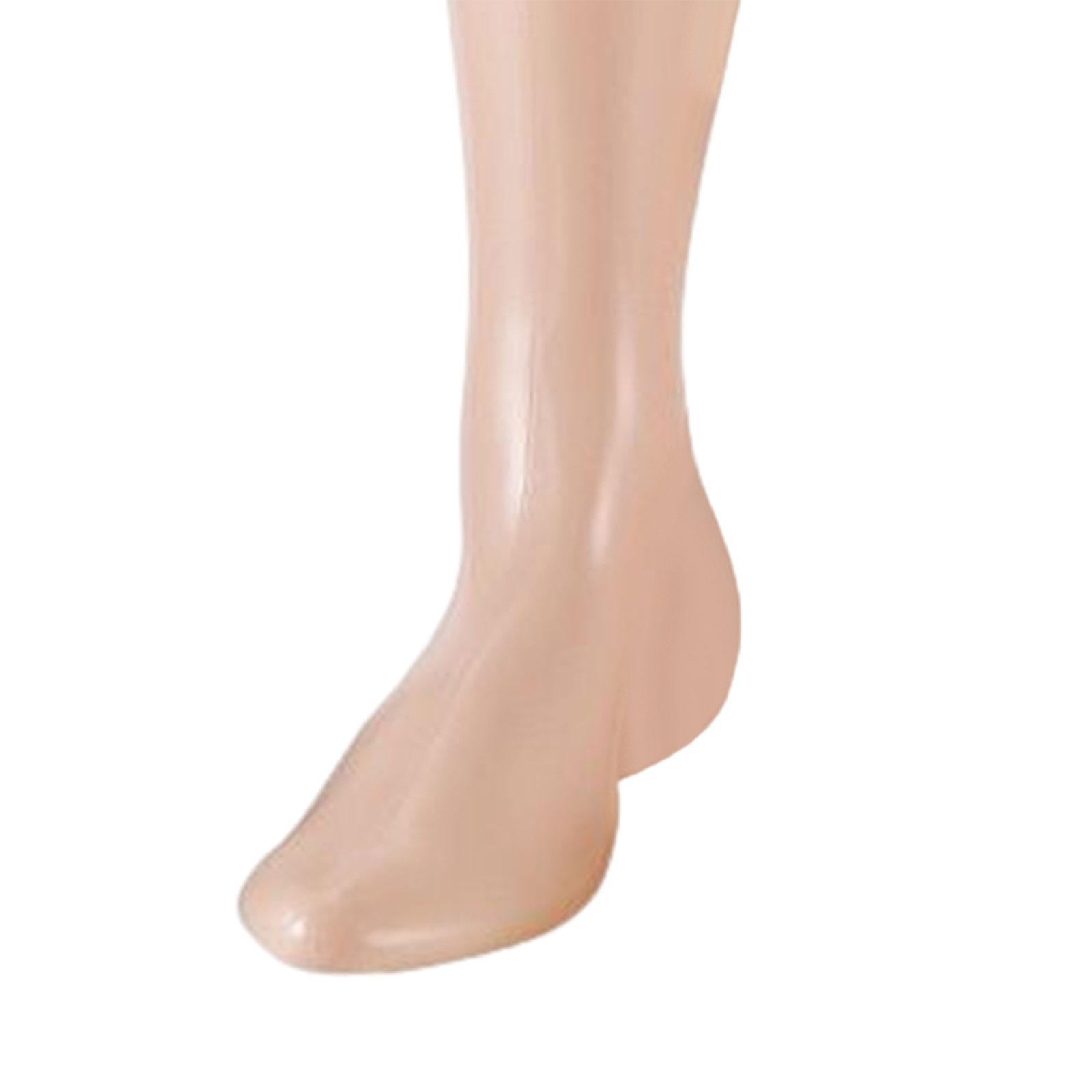 Lifesize Male Mannequin Foot Shoes Support Foot Model for Socks Jewelry Shop Khaki
