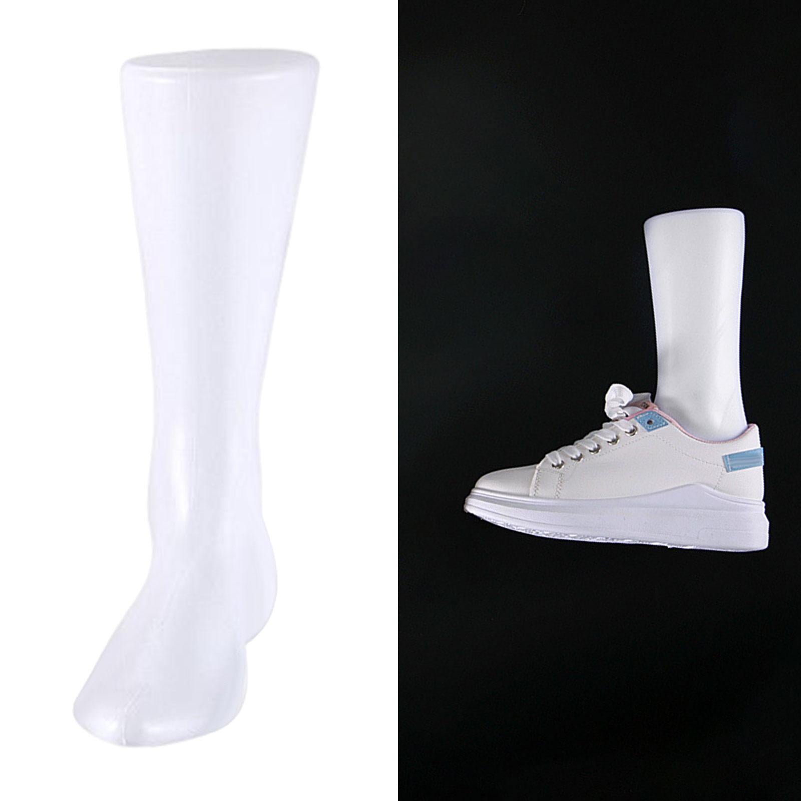 Lifesize Male Mannequin Foot Shoes Support Foot Model for Socks Jewelry Shop White