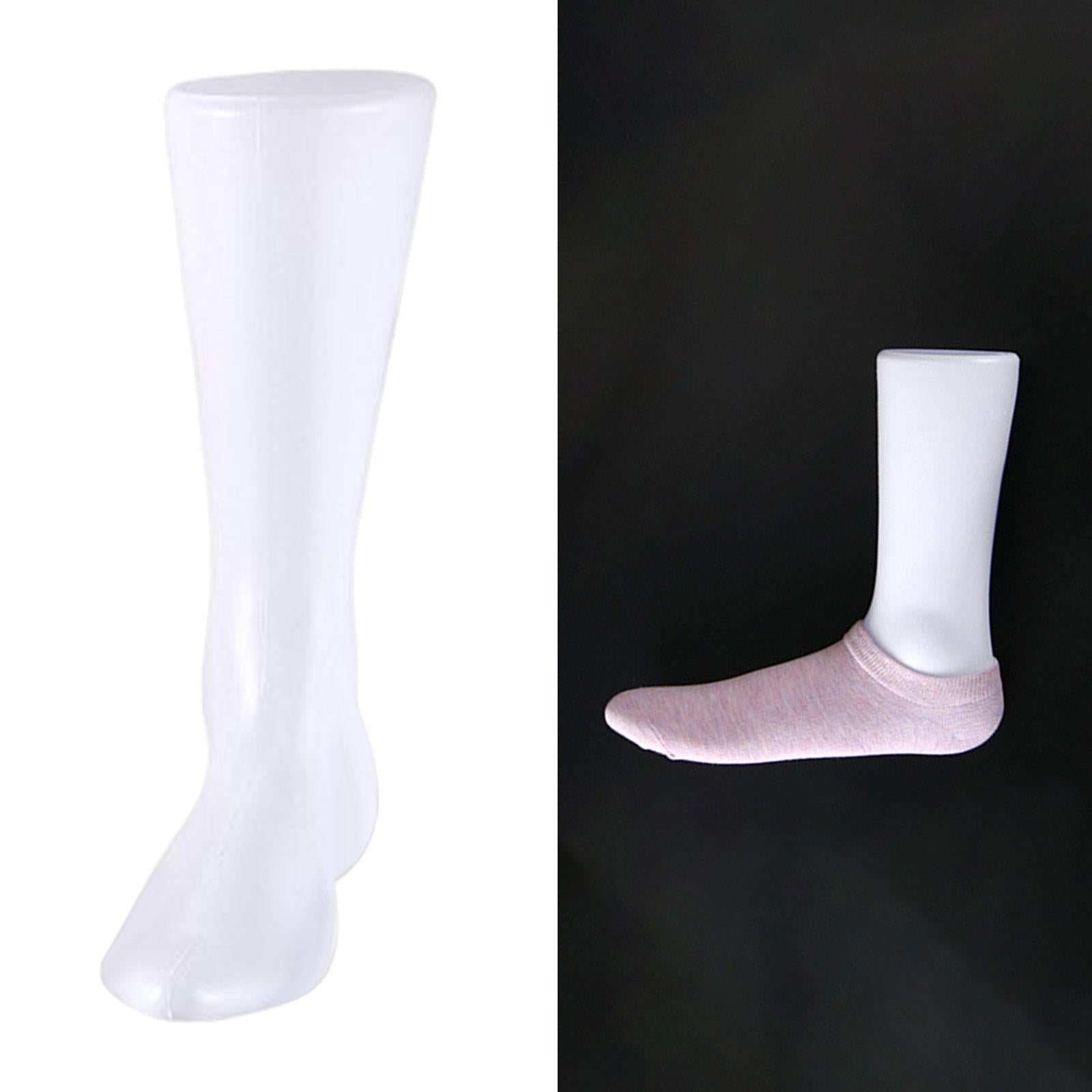 Lifesize Male Mannequin Foot Shoes Support Foot Model for Socks Jewelry Shop White