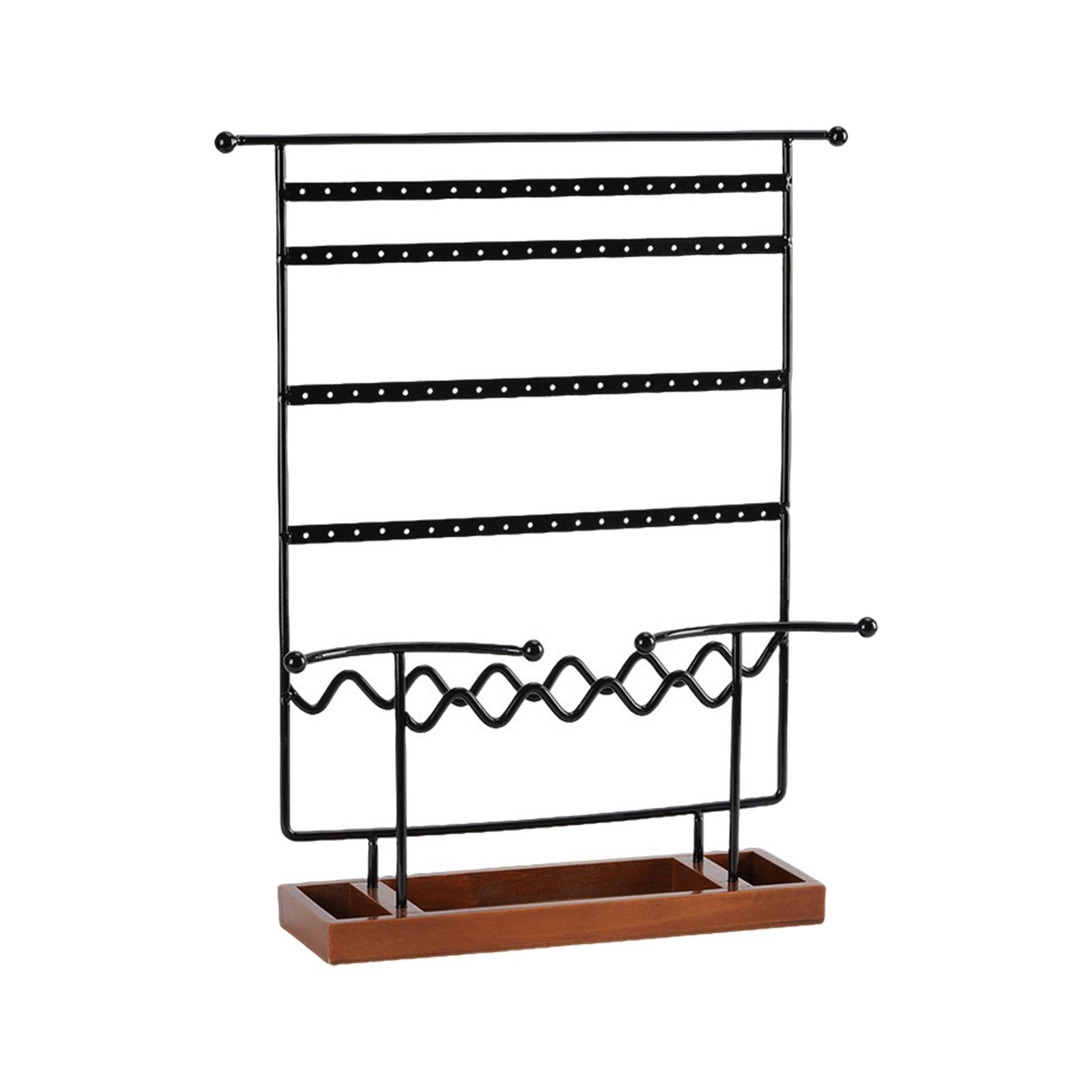 Jewelry Tower Rack Rings Earring Collection Holder with Storage Tray 6 Layer