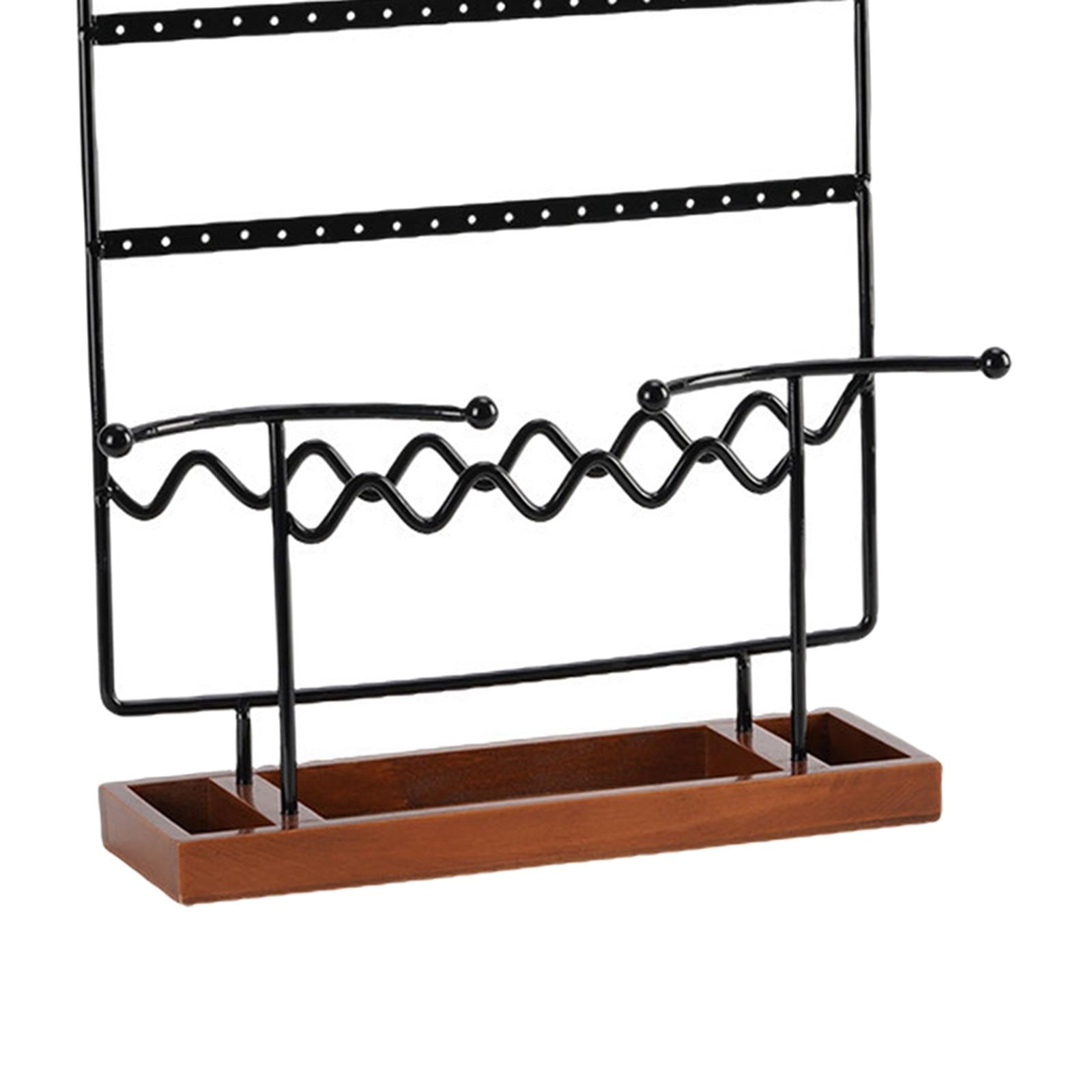 Jewelry Tower Rack Rings Earring Collection Holder with Storage Tray 6 Layer