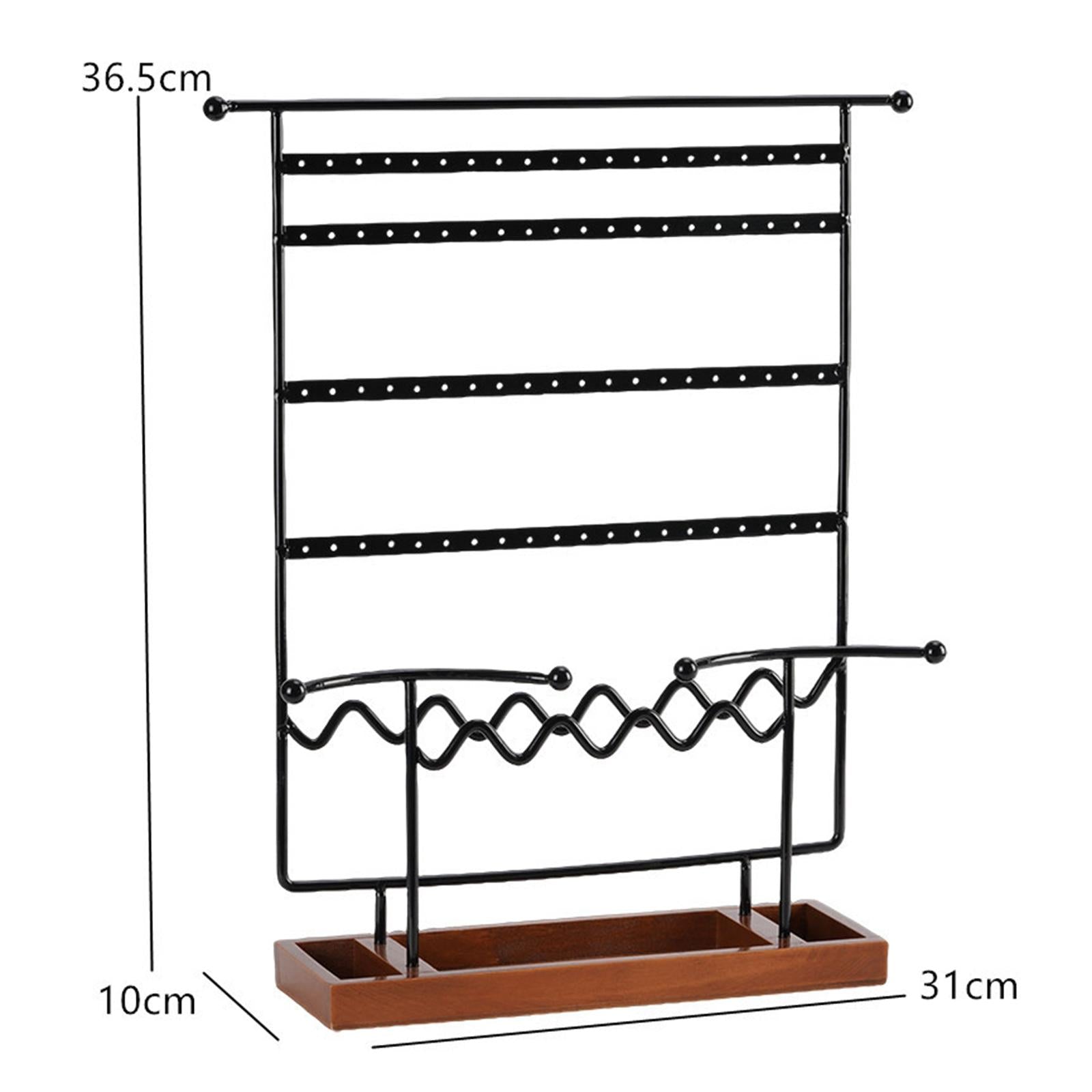 Jewelry Tower Rack Rings Earring Collection Holder with Storage Tray 6 Layer