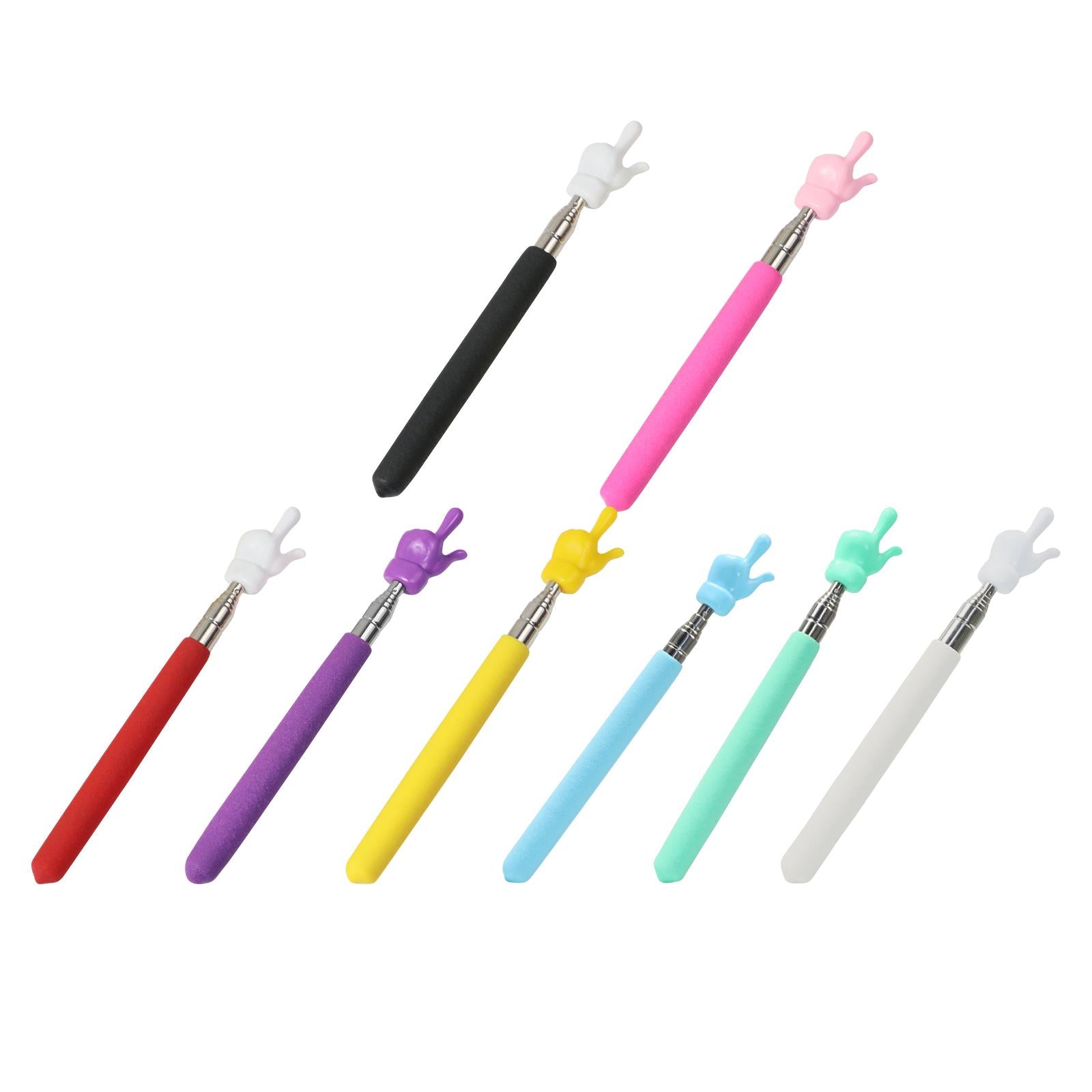 2xHand Pointer Accs Portable Teacher Pointer Finger Design for Home Whiteboard Black