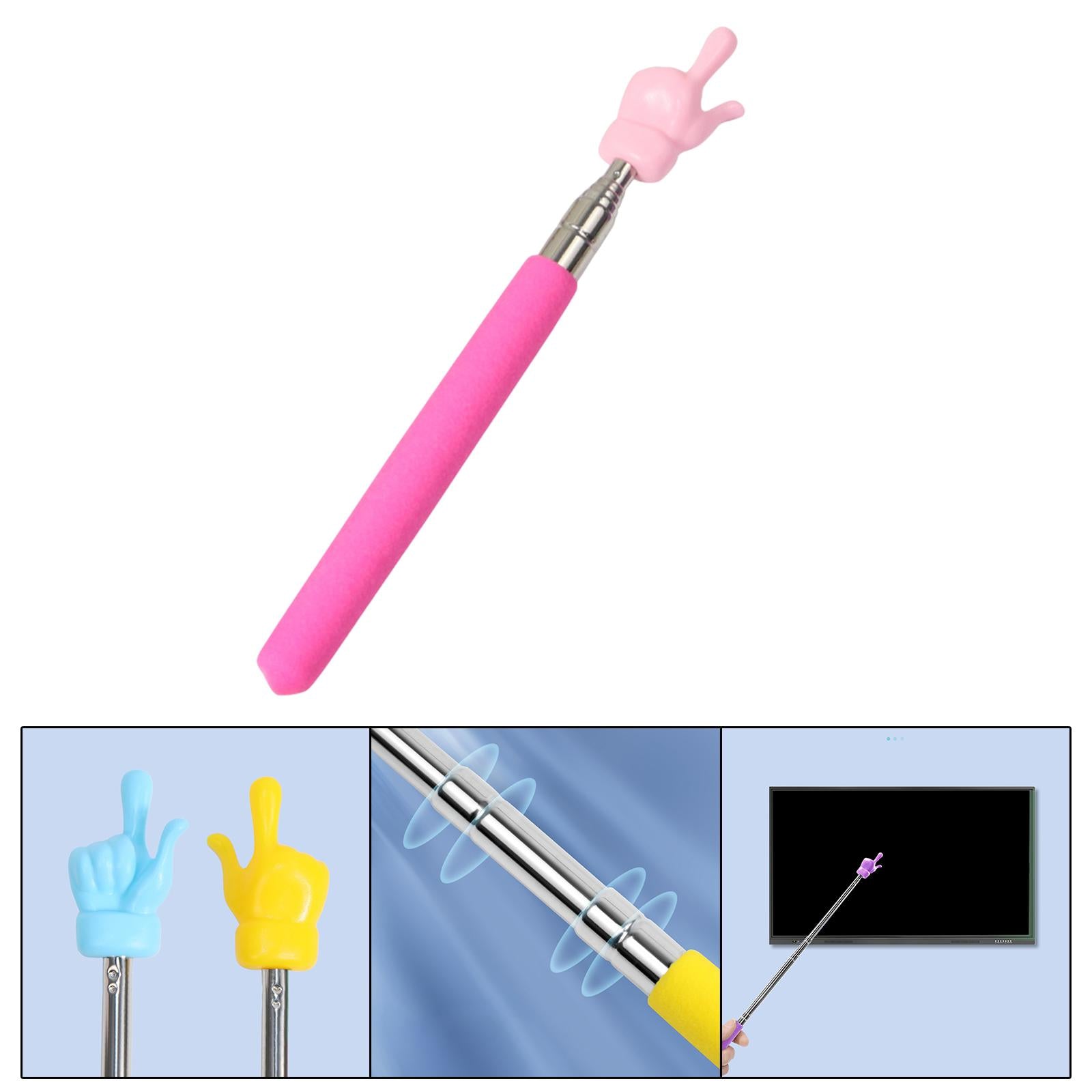 Hand Pointer Accs Portable Teacher Pointer Finger Design for Home Whiteboard Pink