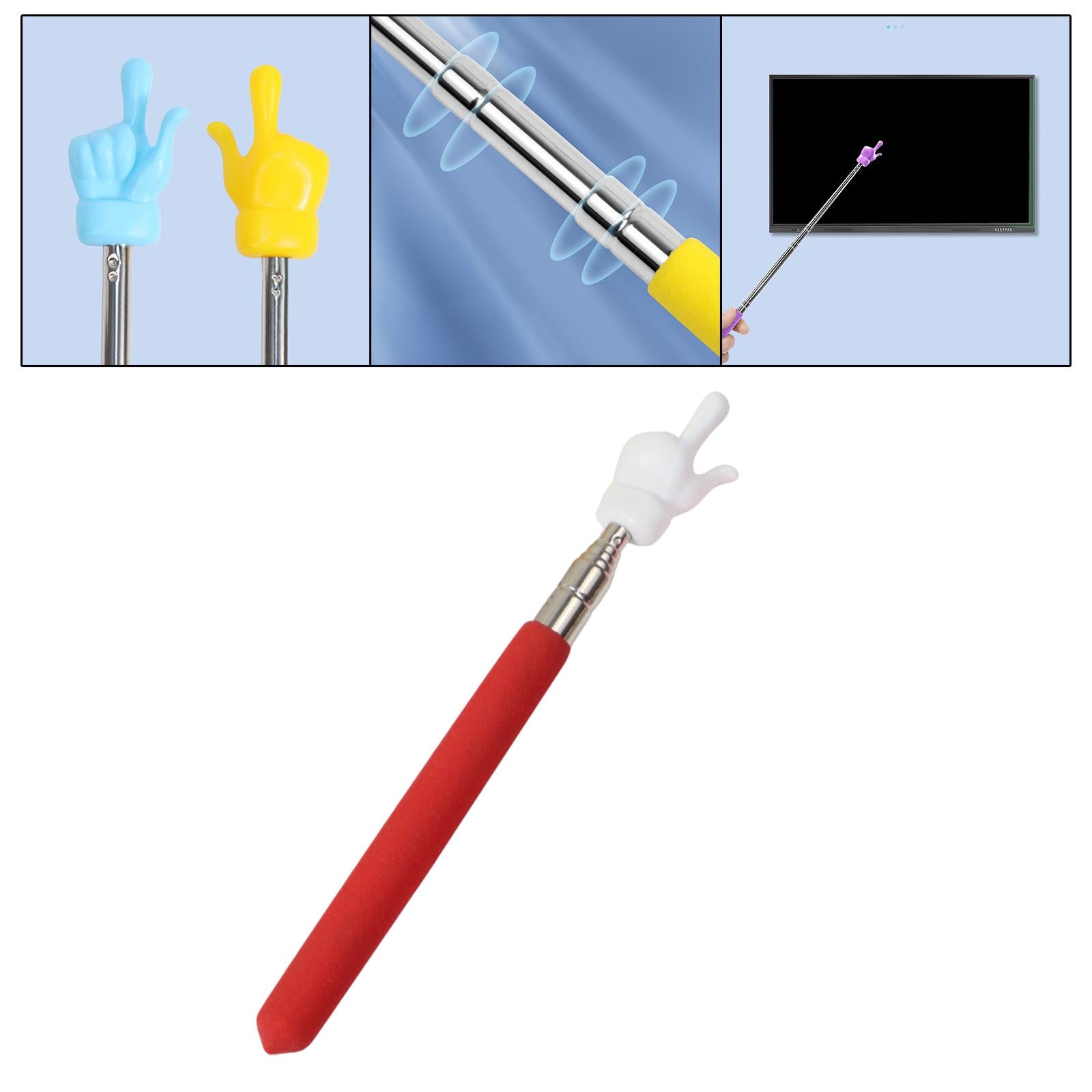Hand Pointer Accs Portable Teacher Pointer Finger Design for Home Whiteboard Red