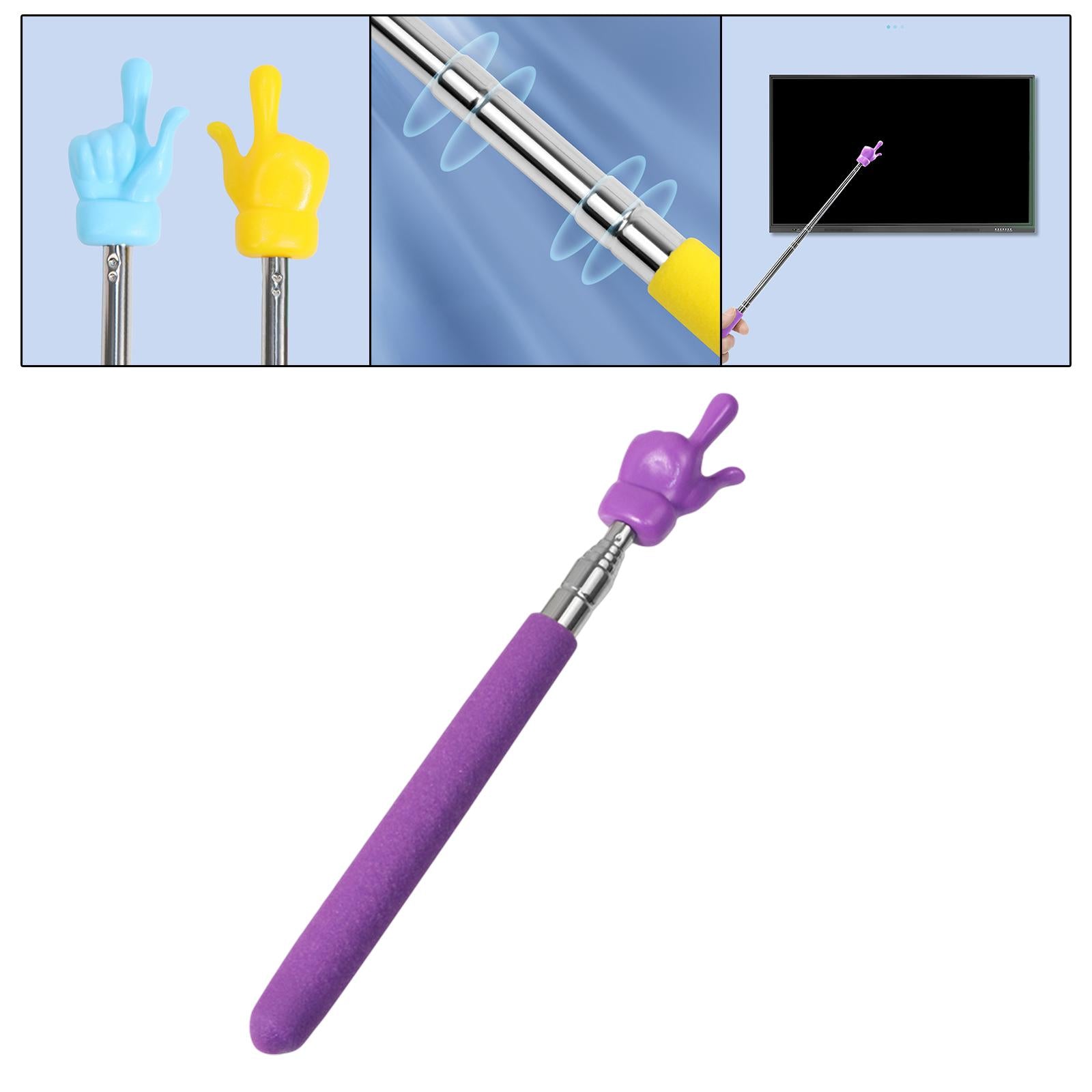 Hand Pointer Accs Portable Teacher Pointer Finger Design for Home Whiteboard Violet
