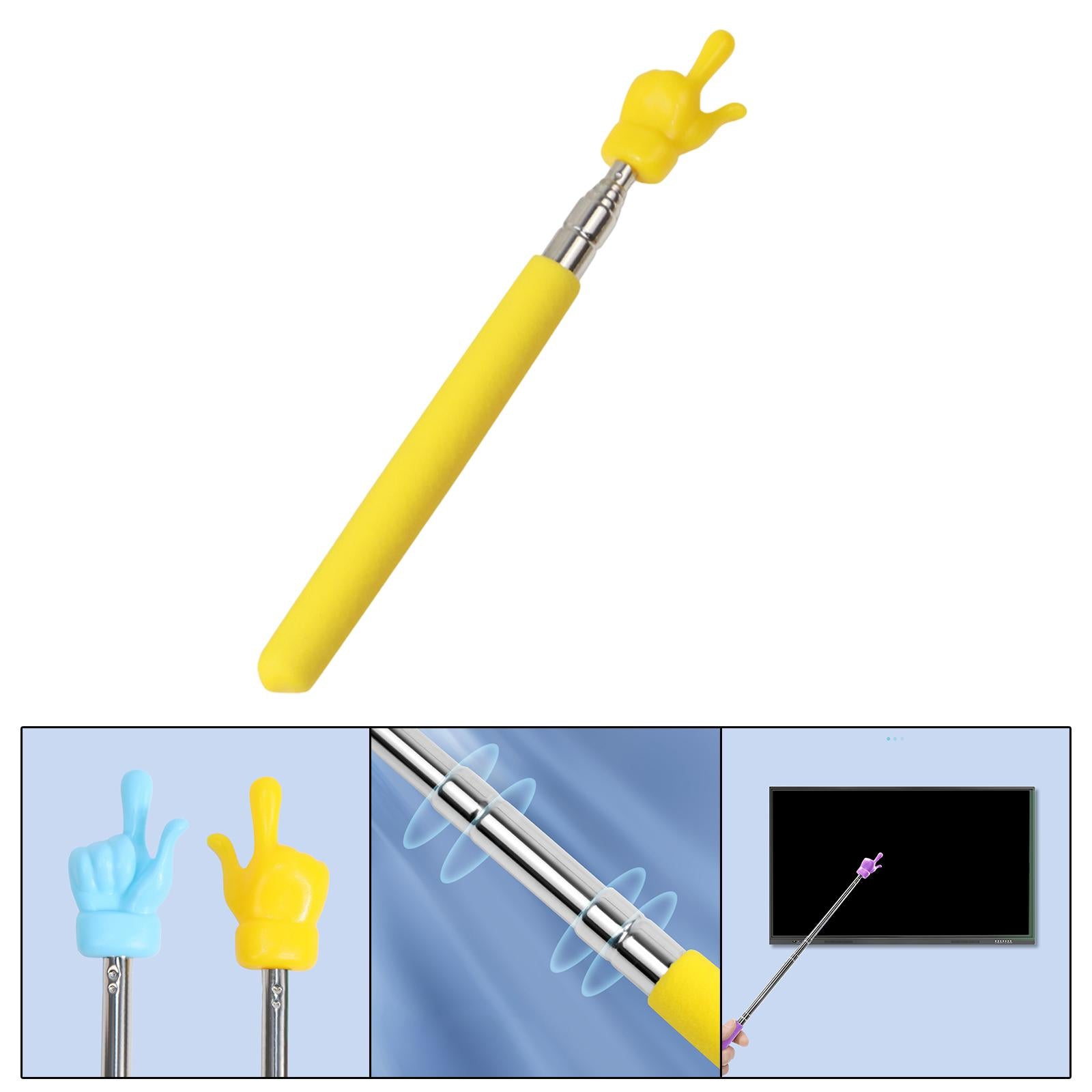 Hand Pointer Accs Portable Teacher Pointer Finger Design for Home Whiteboard Yellow