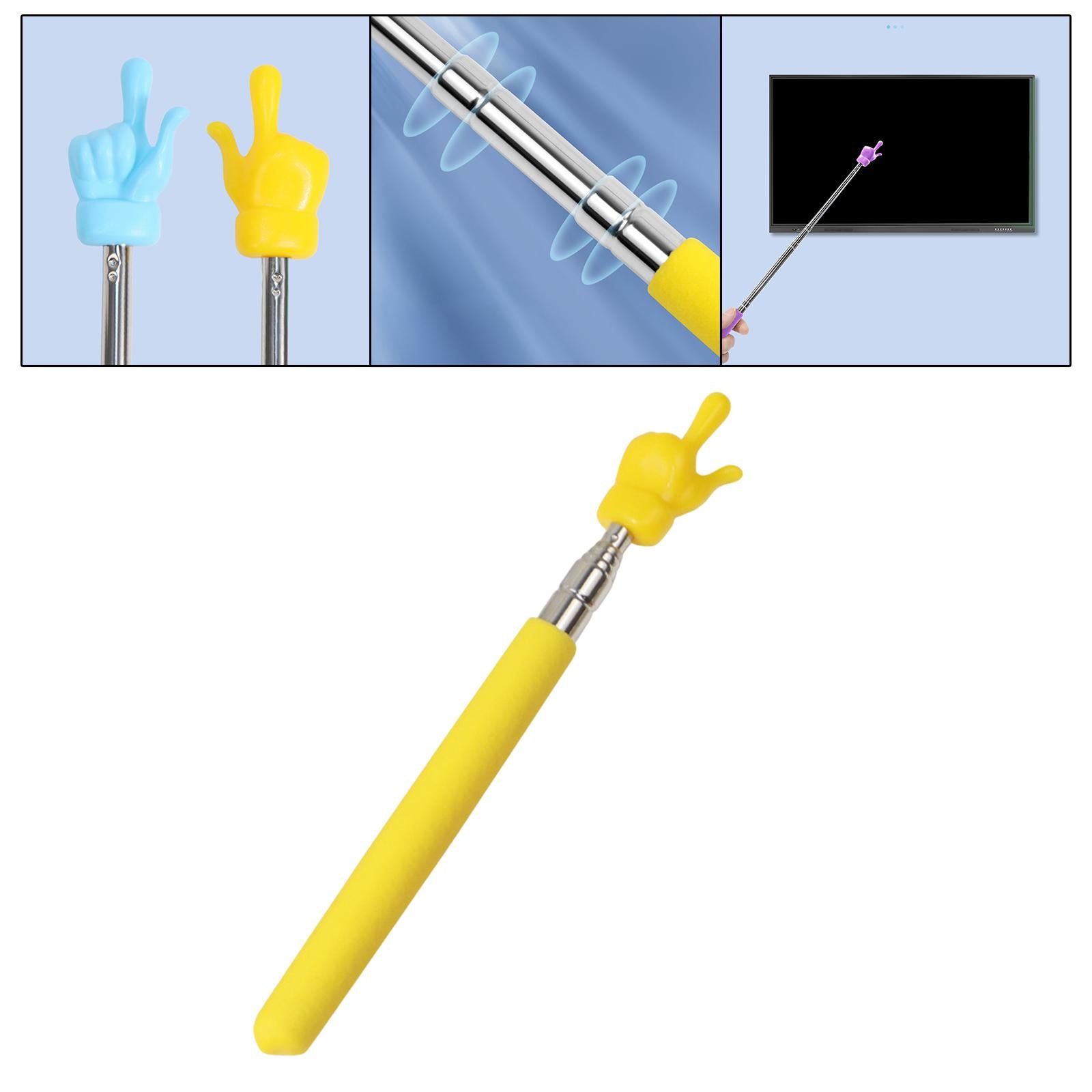 Hand Pointer Accs Portable Teacher Pointer Finger Design for Home Whiteboard Yellow
