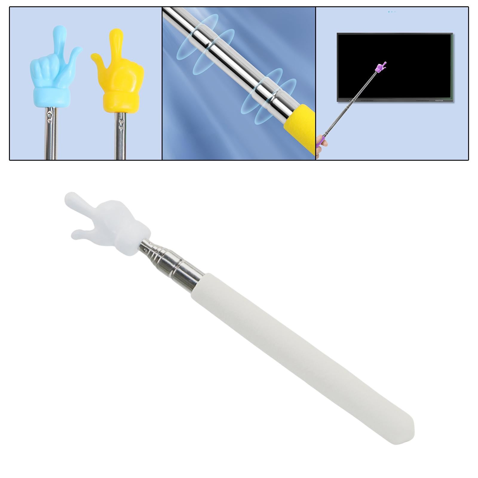 Hand Pointer Accs Portable Teacher Pointer Finger Design for Home Whiteboard White