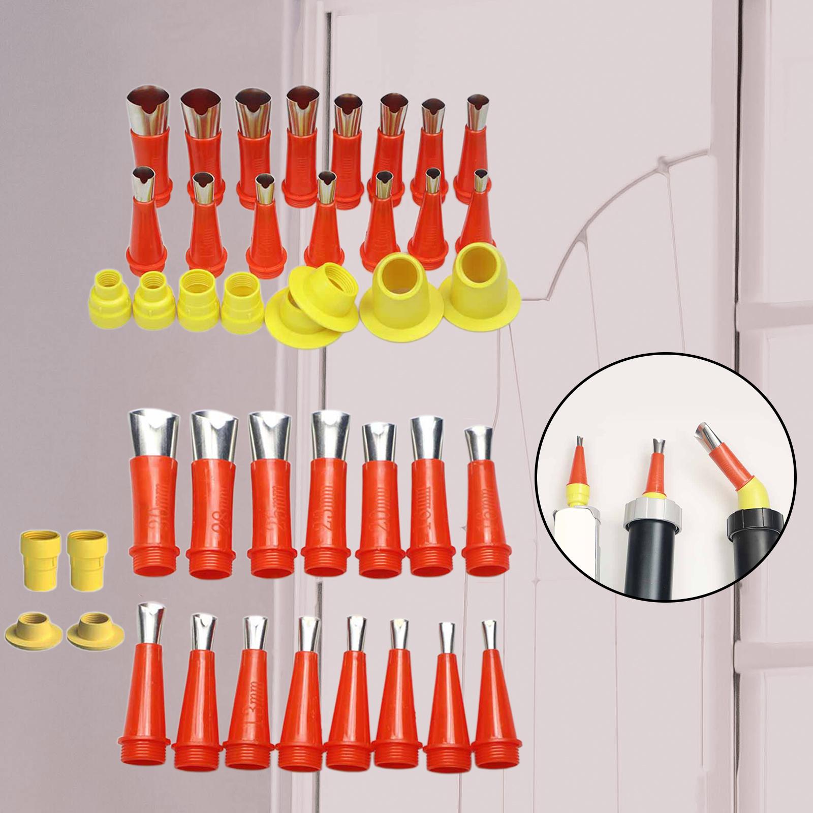 Caulking Caulk Nozzle Applicator with Base Sealant Finishing Tools for Doors 23pcs
