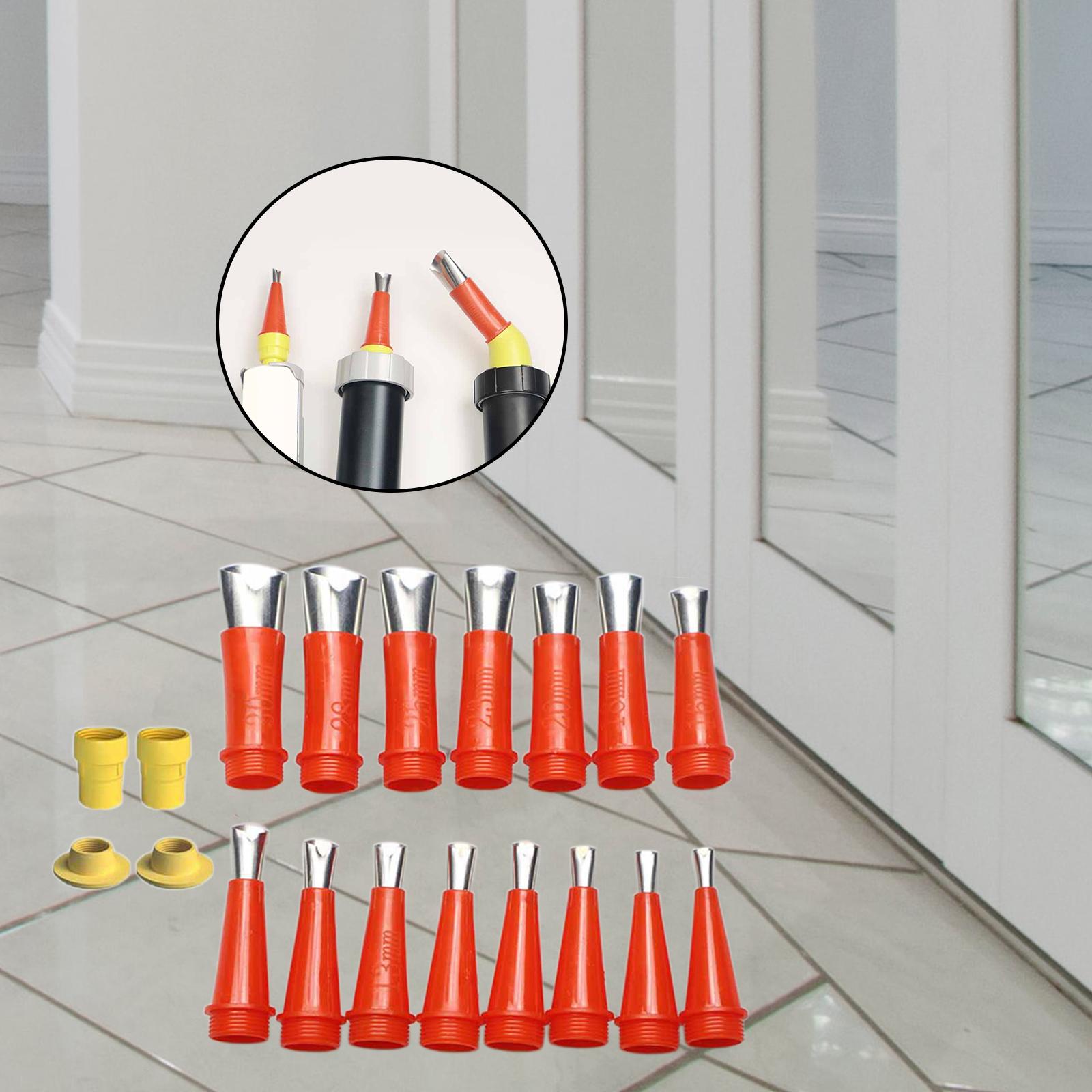 Caulking Caulk Nozzle Applicator with Base Sealant Finishing Tools for Doors 19pcs
