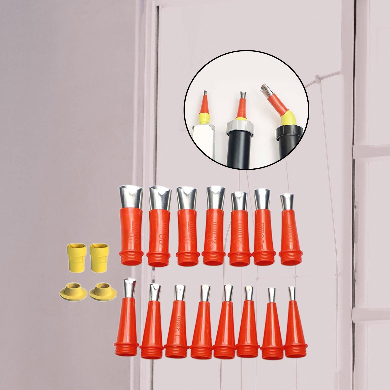 Caulking Caulk Nozzle Applicator with Base Sealant Finishing Tools for Doors 19pcs