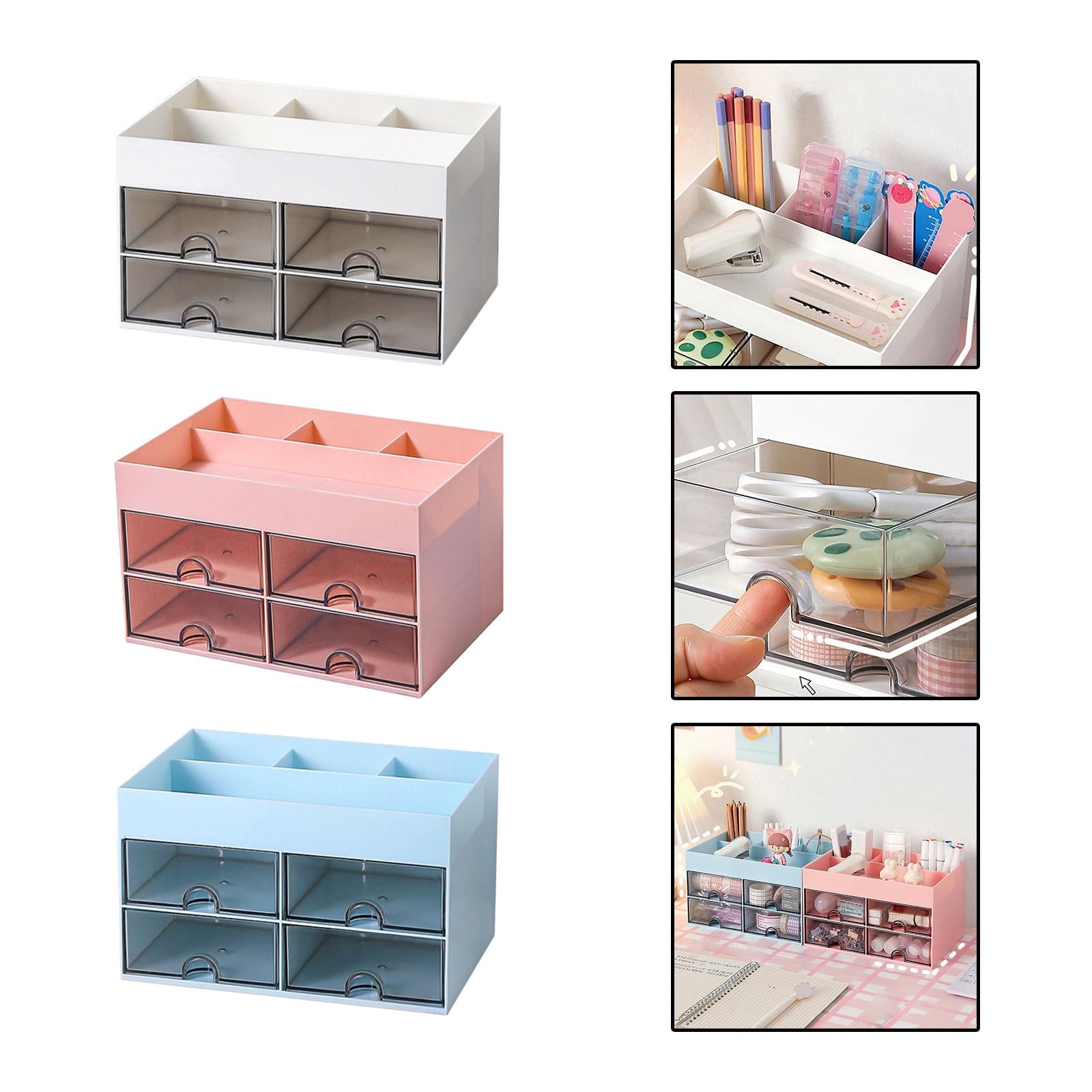 Desktop Stationery Organizer Multifunction Drawer for Bathroom Bedroom Kids