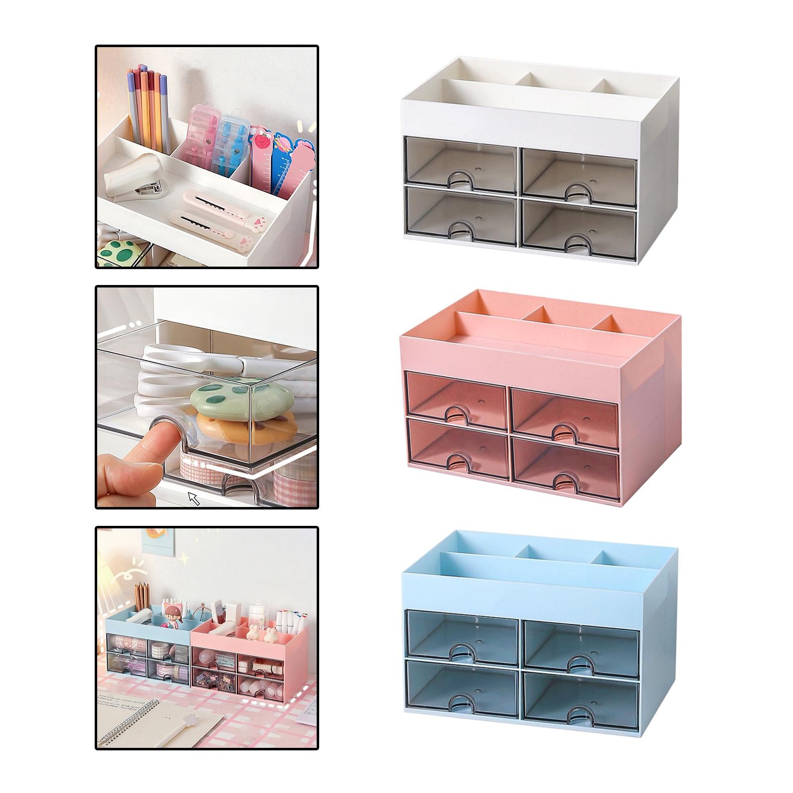 Desktop Stationery Organizer Multifunction Drawer for Bathroom Bedroom Kids