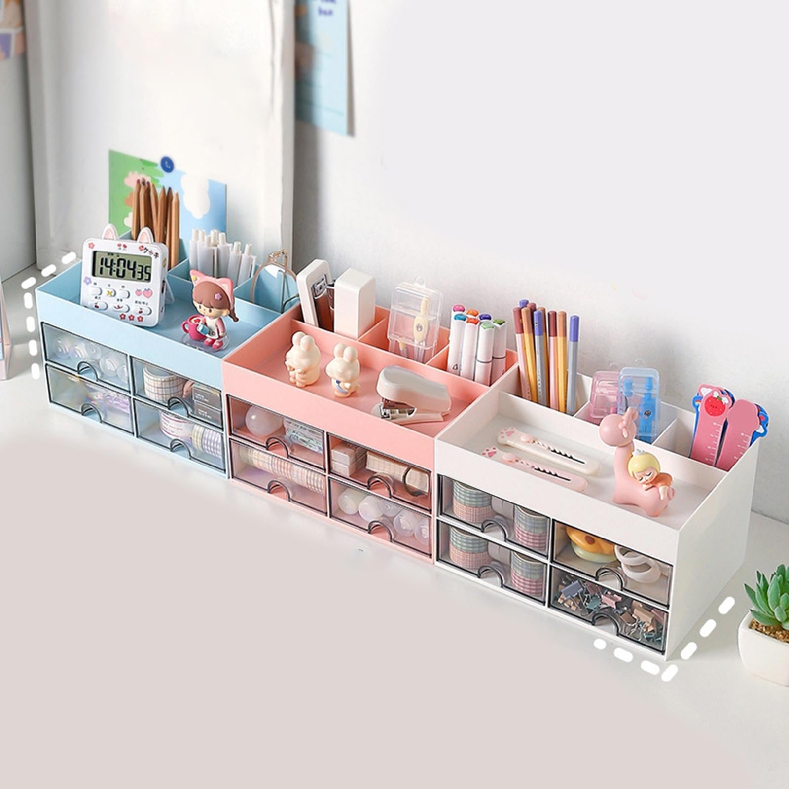 Desktop Stationery Organizer Multifunction Drawer for Bathroom Bedroom Kids