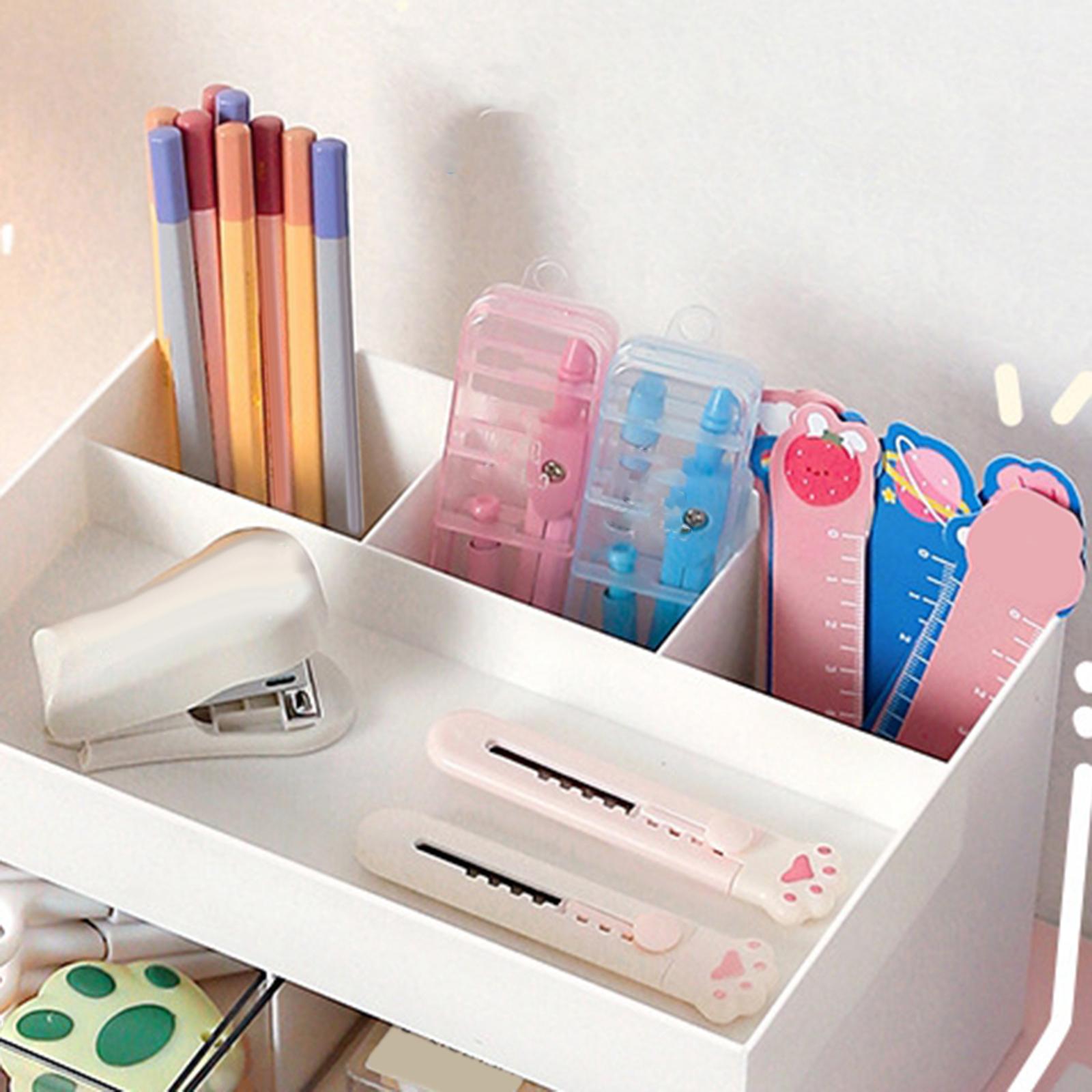 Desktop Stationery Organizer Multifunction Drawer for Bathroom Bedroom Kids