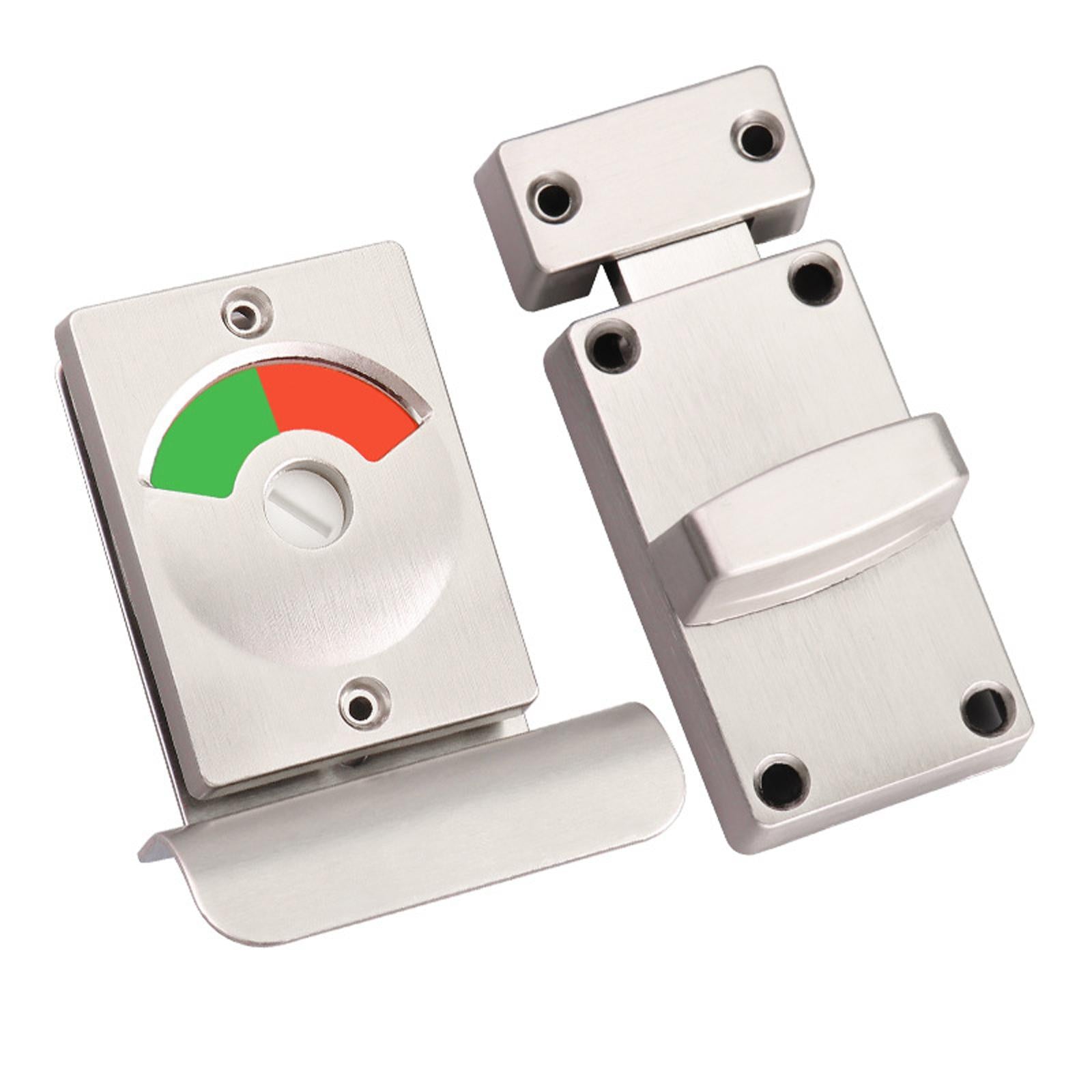 Partition Door Lock Latch Green and Red Indicator Lock for Restroom Bathroom