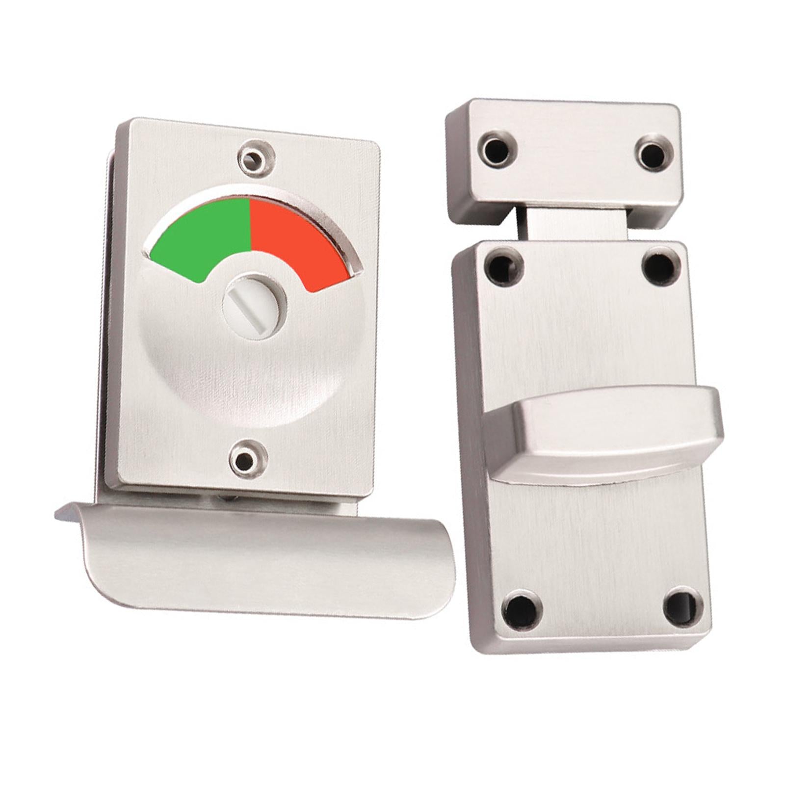Partition Door Lock Latch Green and Red Indicator Lock for Restroom Bathroom