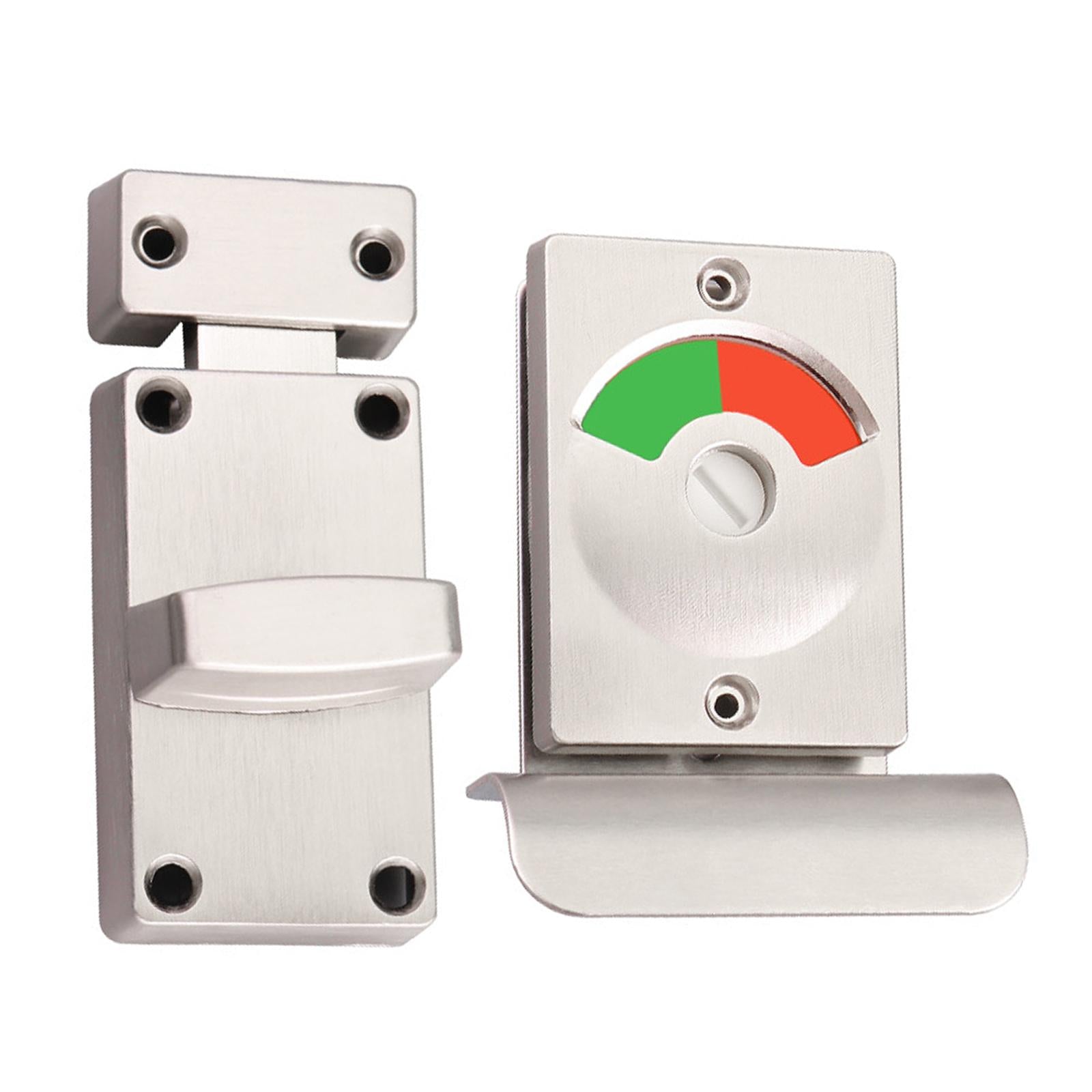 Partition Door Lock Latch Green and Red Indicator Lock for Restroom Bathroom