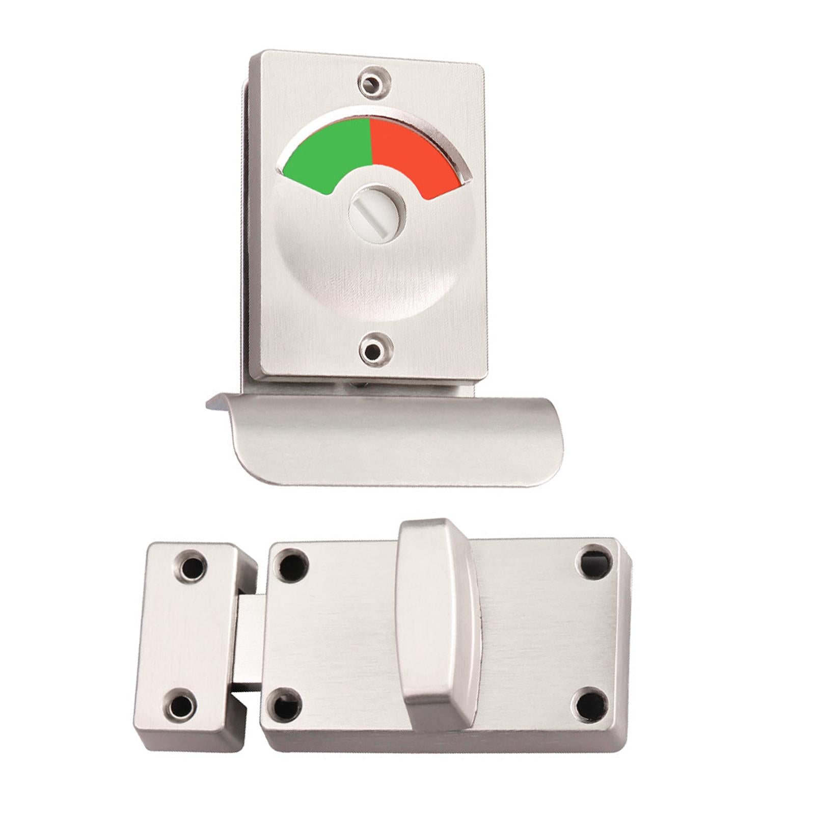 Partition Door Lock Latch Green and Red Indicator Lock for Restroom Bathroom