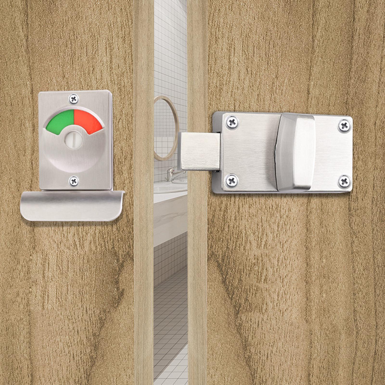 Partition Door Lock Latch Green and Red Indicator Lock for Restroom Bathroom