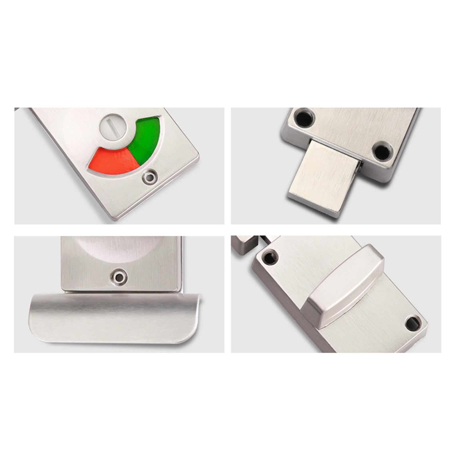Partition Door Lock Latch Green and Red Indicator Lock for Restroom Bathroom