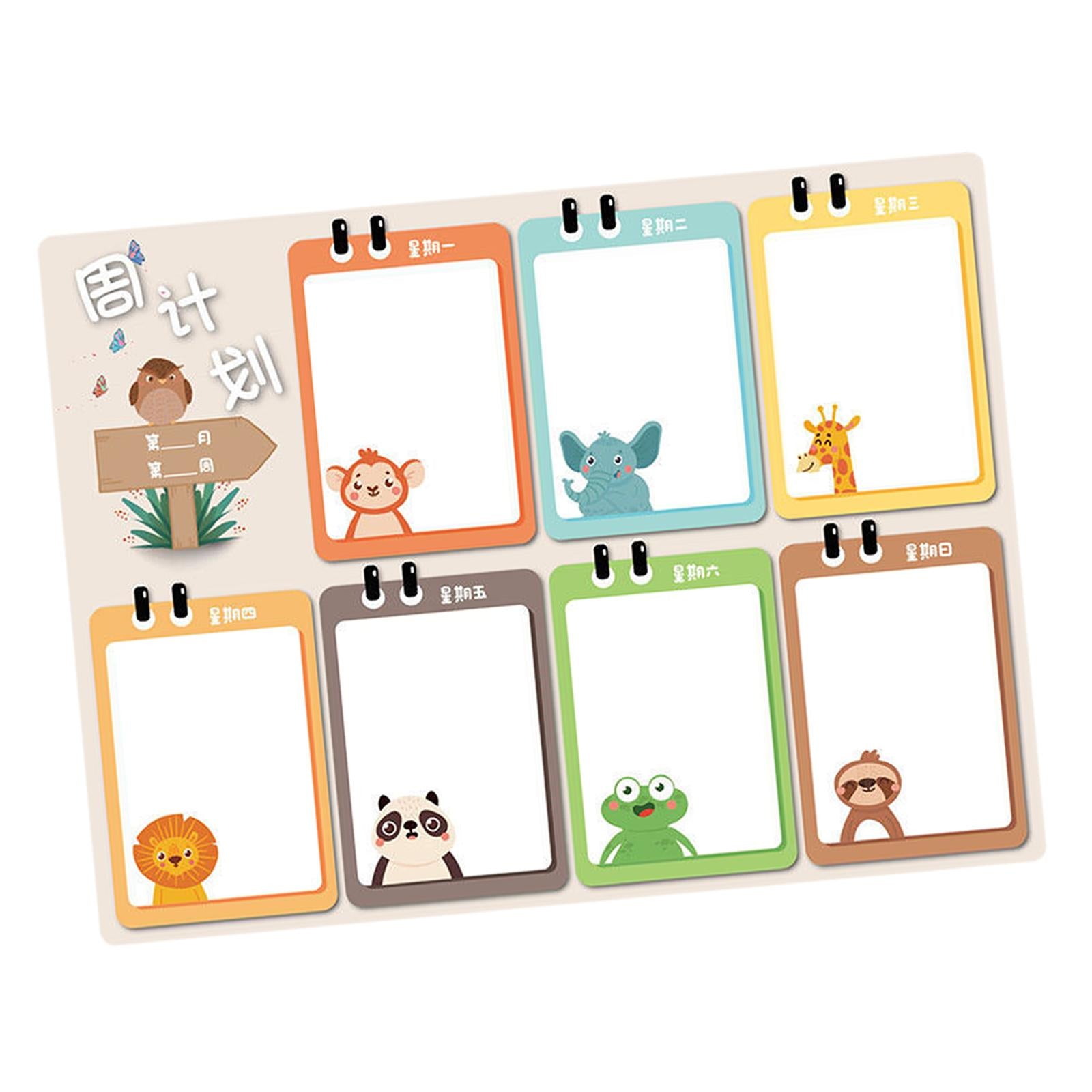 Refrigerator Decoration with 2 Whiteboard Markers Memo Sticker Message Board Style B