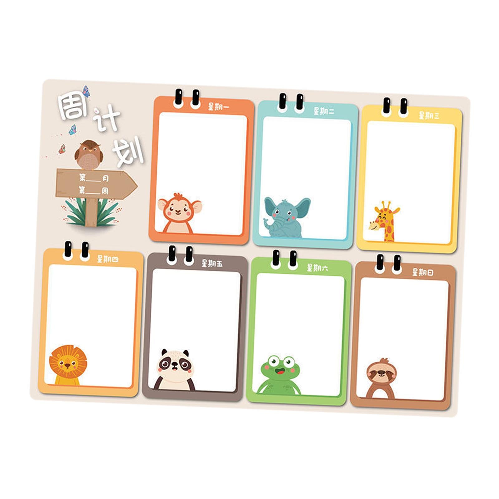 Refrigerator Decoration with 2 Whiteboard Markers Memo Sticker Message Board Style B