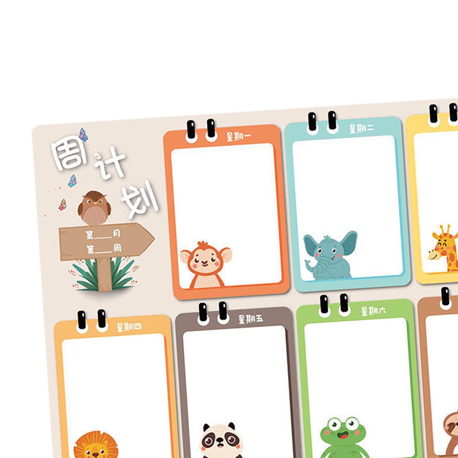 Refrigerator Decoration with 2 Whiteboard Markers Memo Sticker Message Board Style B