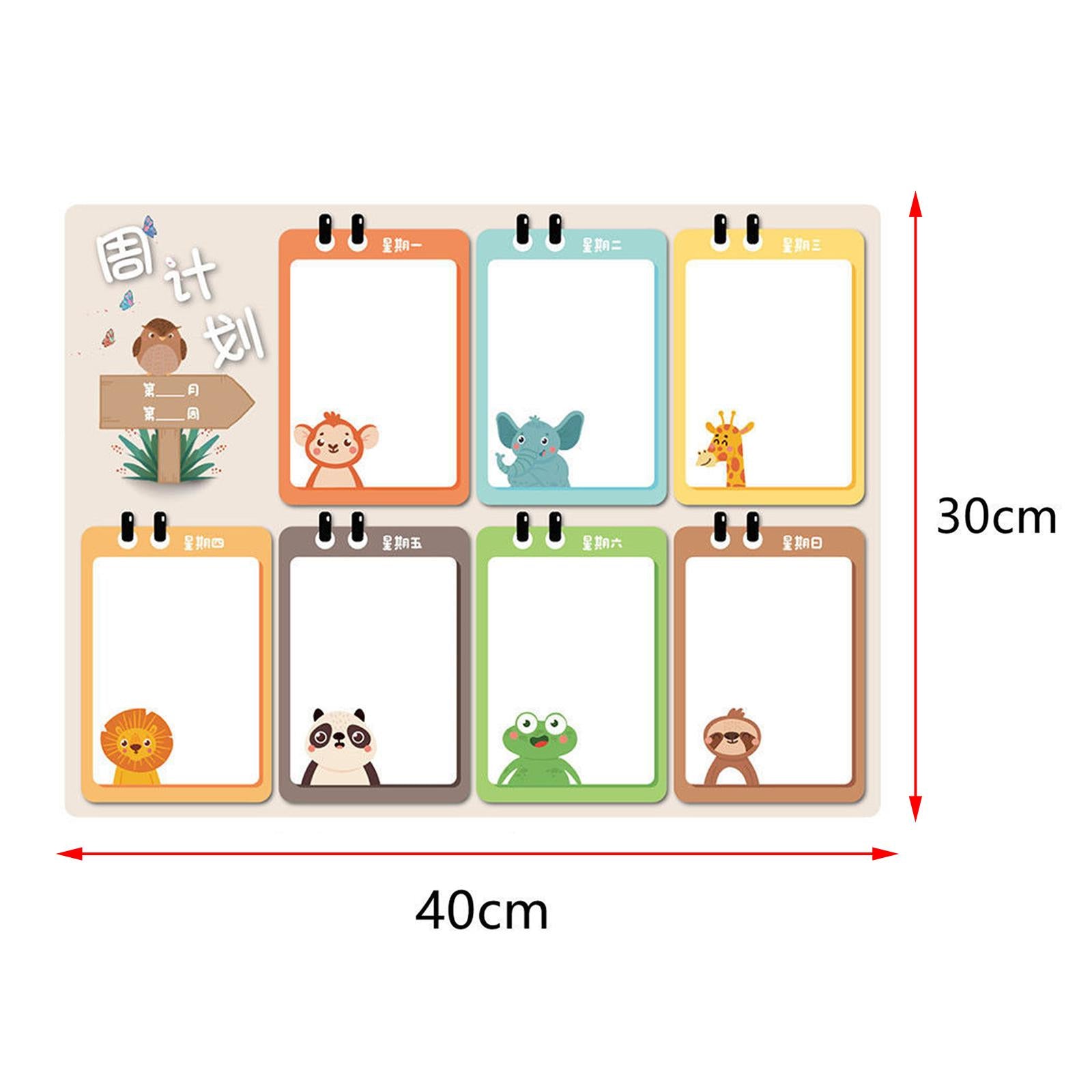 Refrigerator Decoration with 2 Whiteboard Markers Memo Sticker Message Board Style B