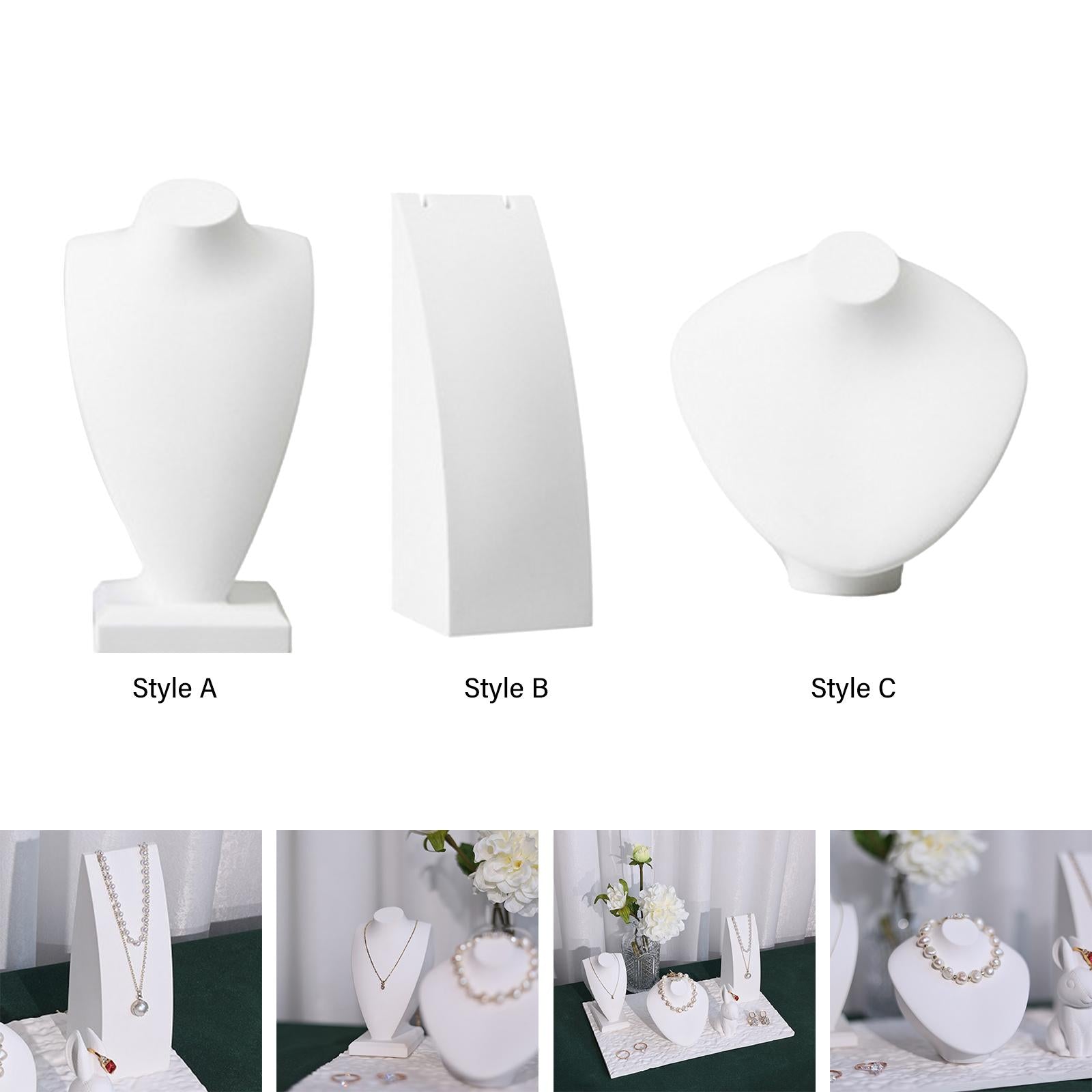 Necklace Mannequin Holder Stand Jewelry Display Bust for Closets Trade Shows Style A