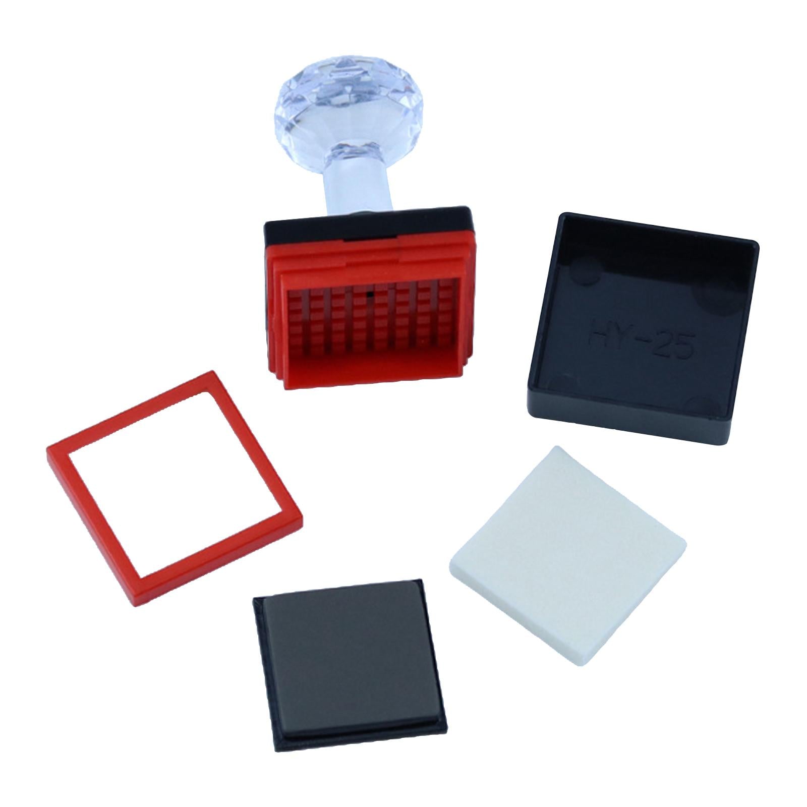 Empty Sealing Stamp Decoration Gifts School Seal Decor DIY Chicken Egg Labels Square 25mm