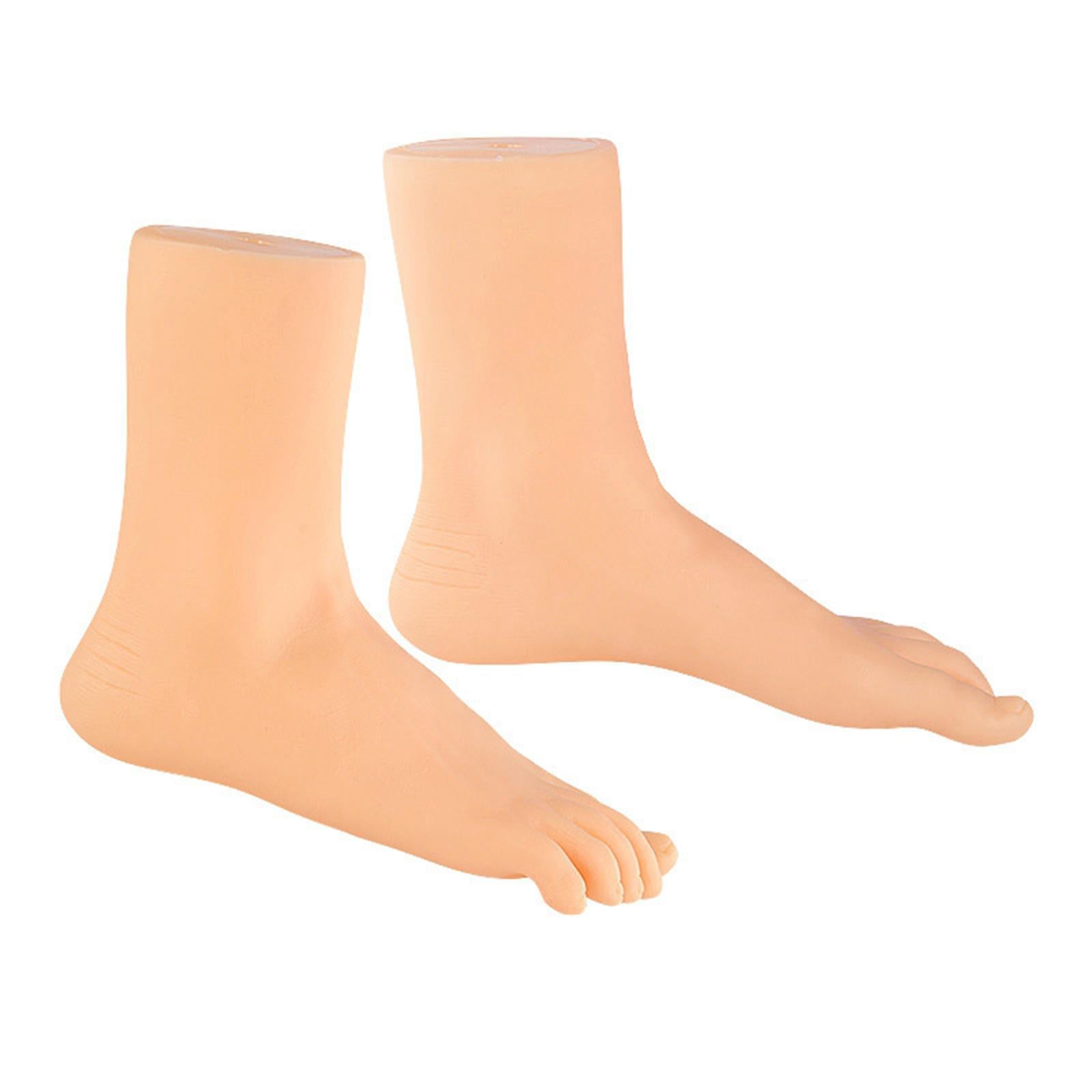 Mannequin Foot Lifelike Adult Feet for Display Ankle Bracelet Short Stocking Left Foot