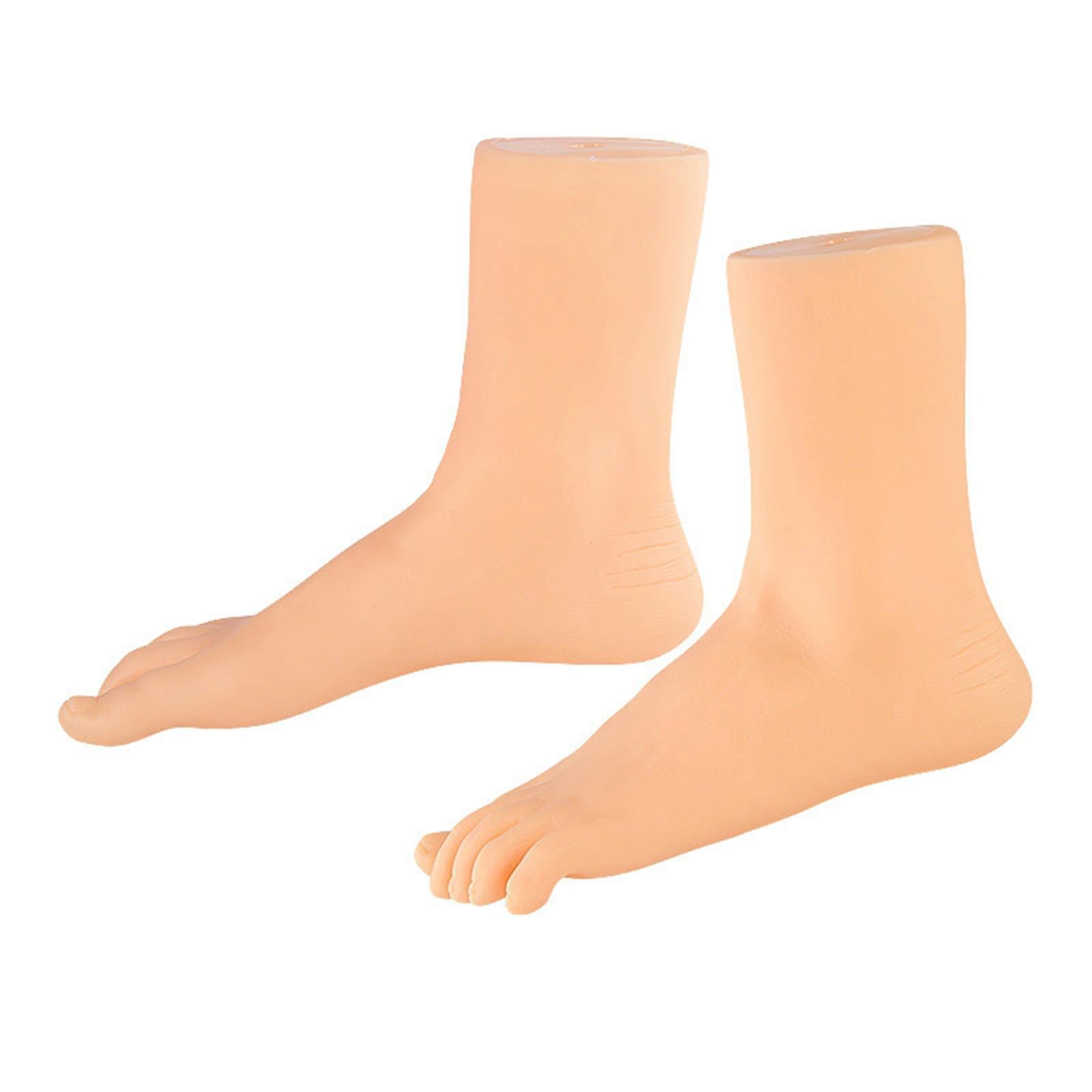 Mannequin Foot Lifelike Adult Feet for Display Ankle Bracelet Short Stocking Left Foot